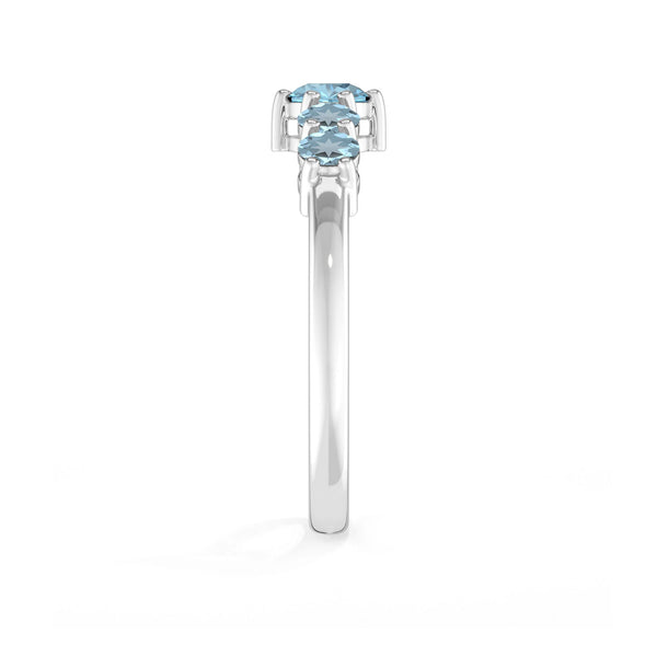 natural swiss blue topaz rings
