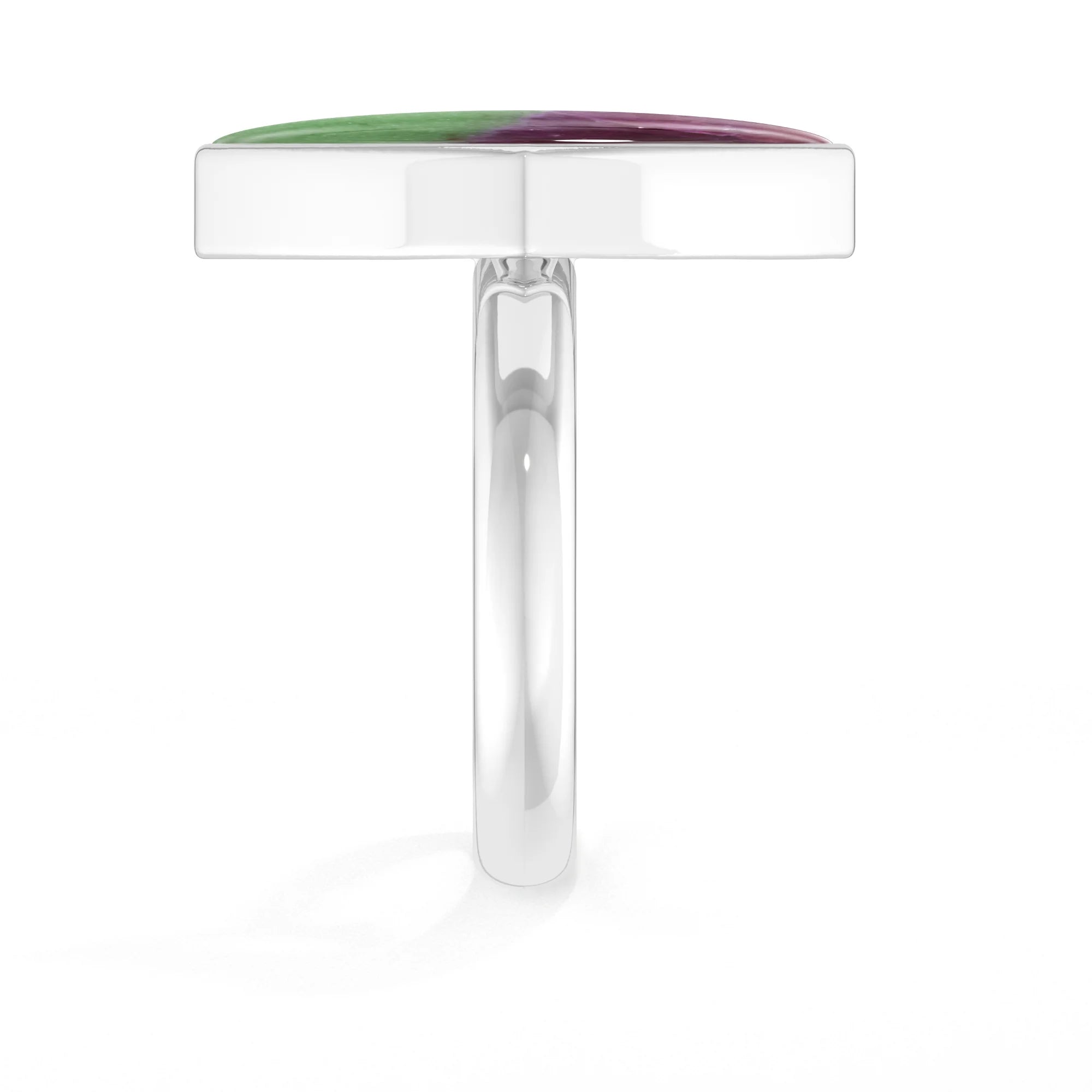 ruby-zoisite bezel-set ring