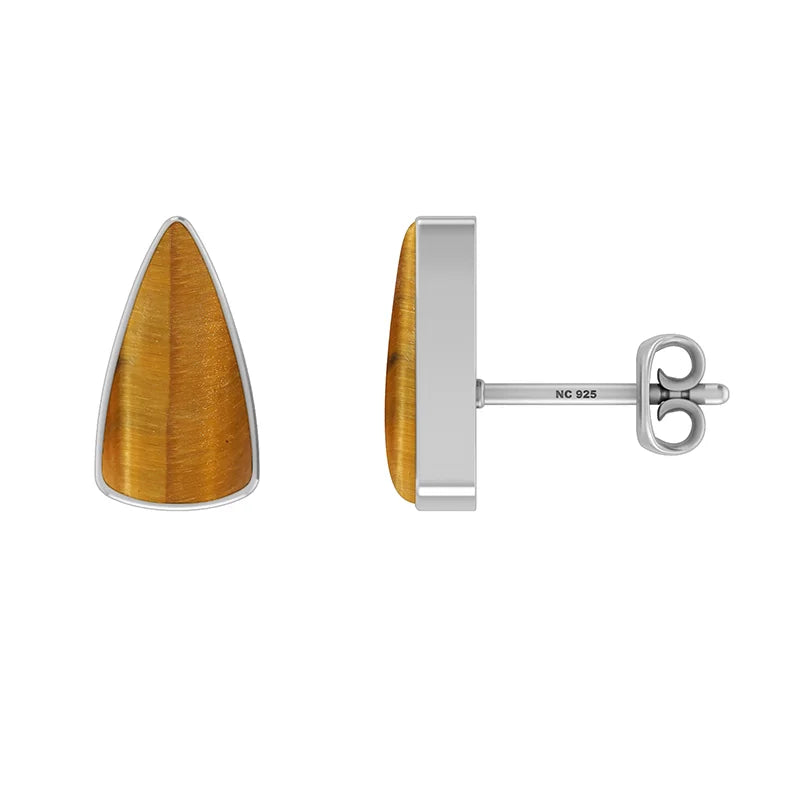 tiger eye cab earrings