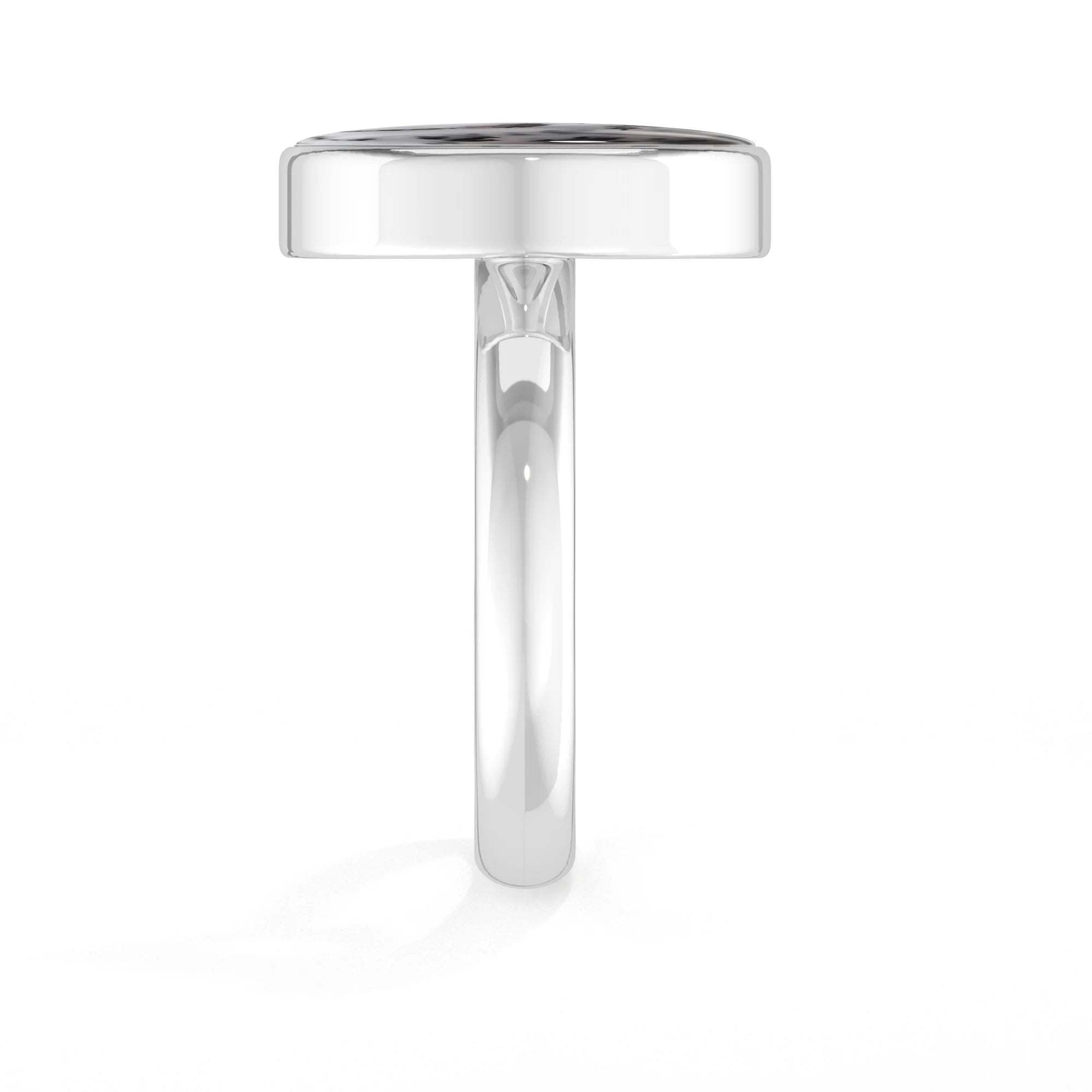 dendritic-opal bezel-set ring