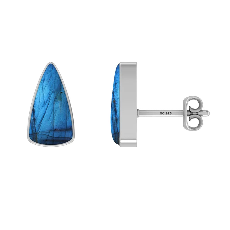 labradorite cab earrings