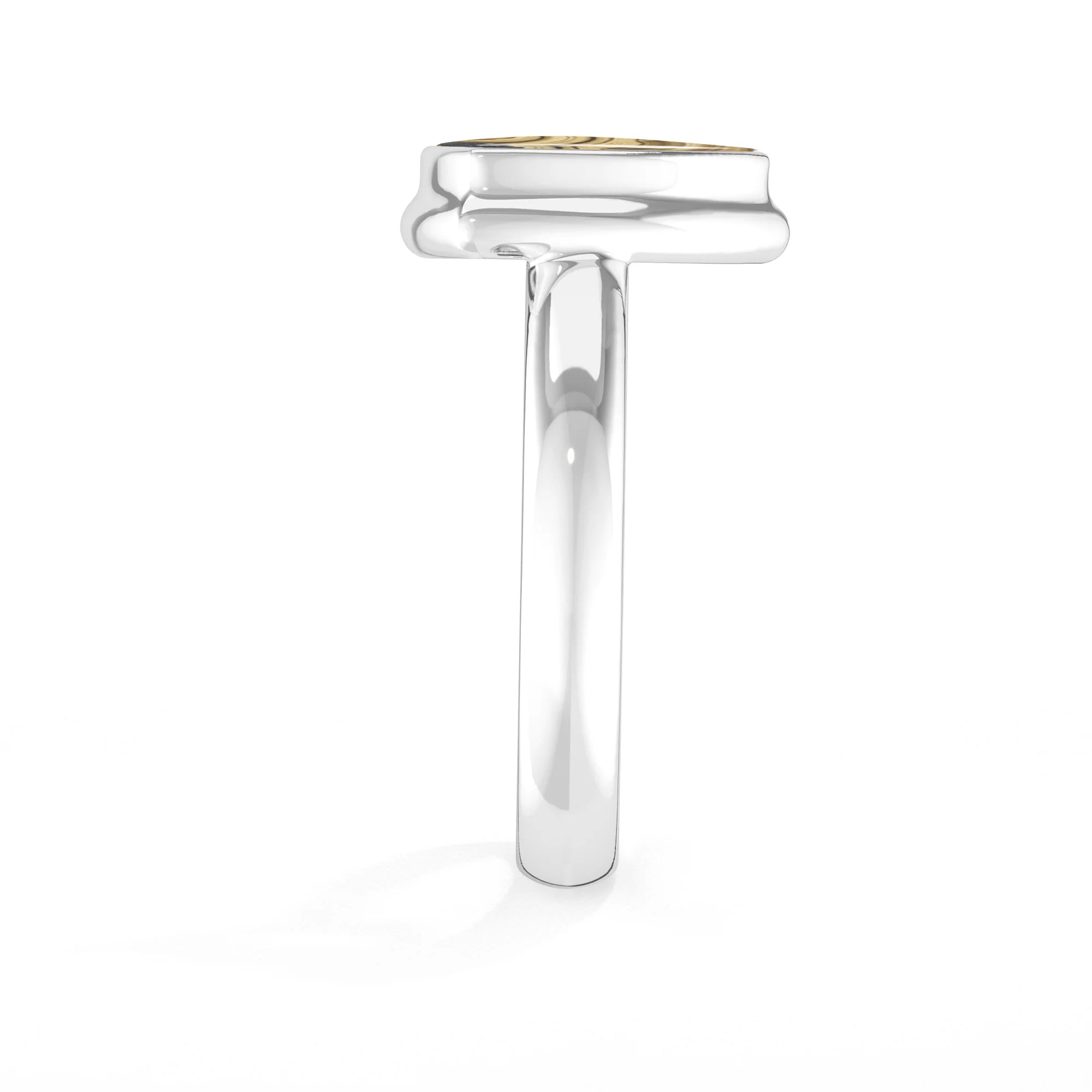 schalenblende bezel-set ring