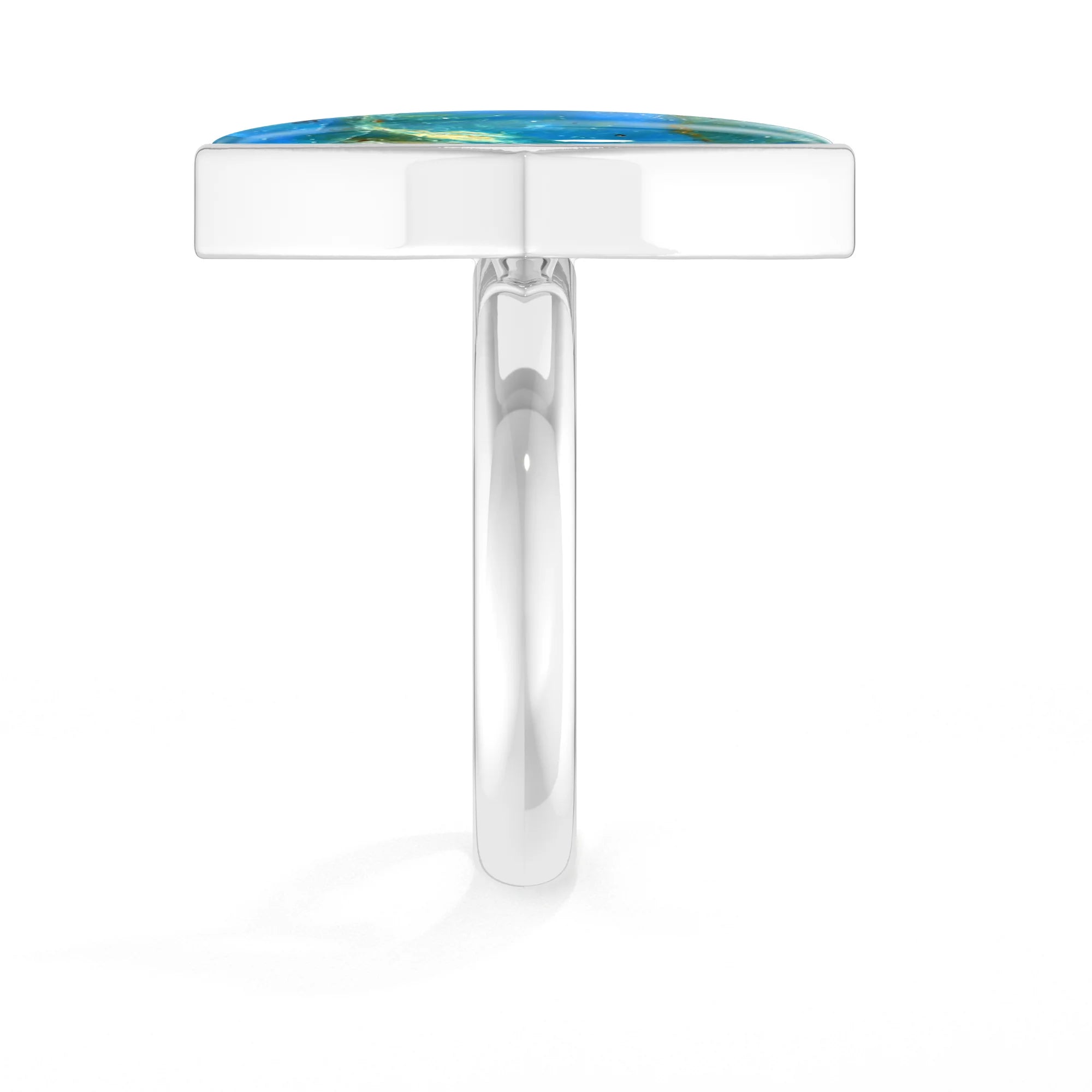 peruvian-opal bezel-set ring