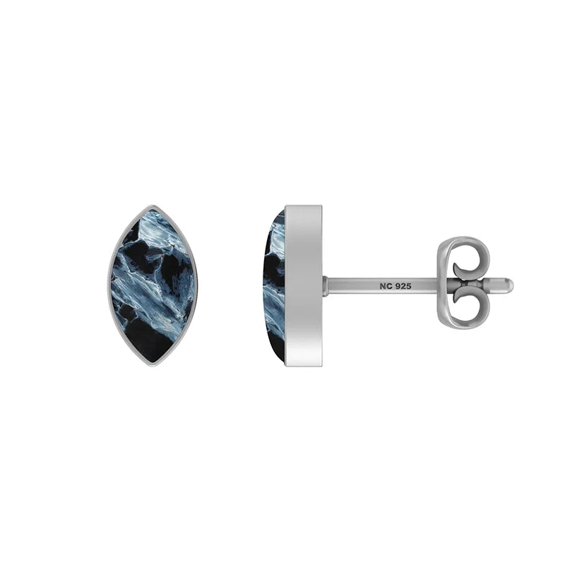 pietersite cab pear earrings