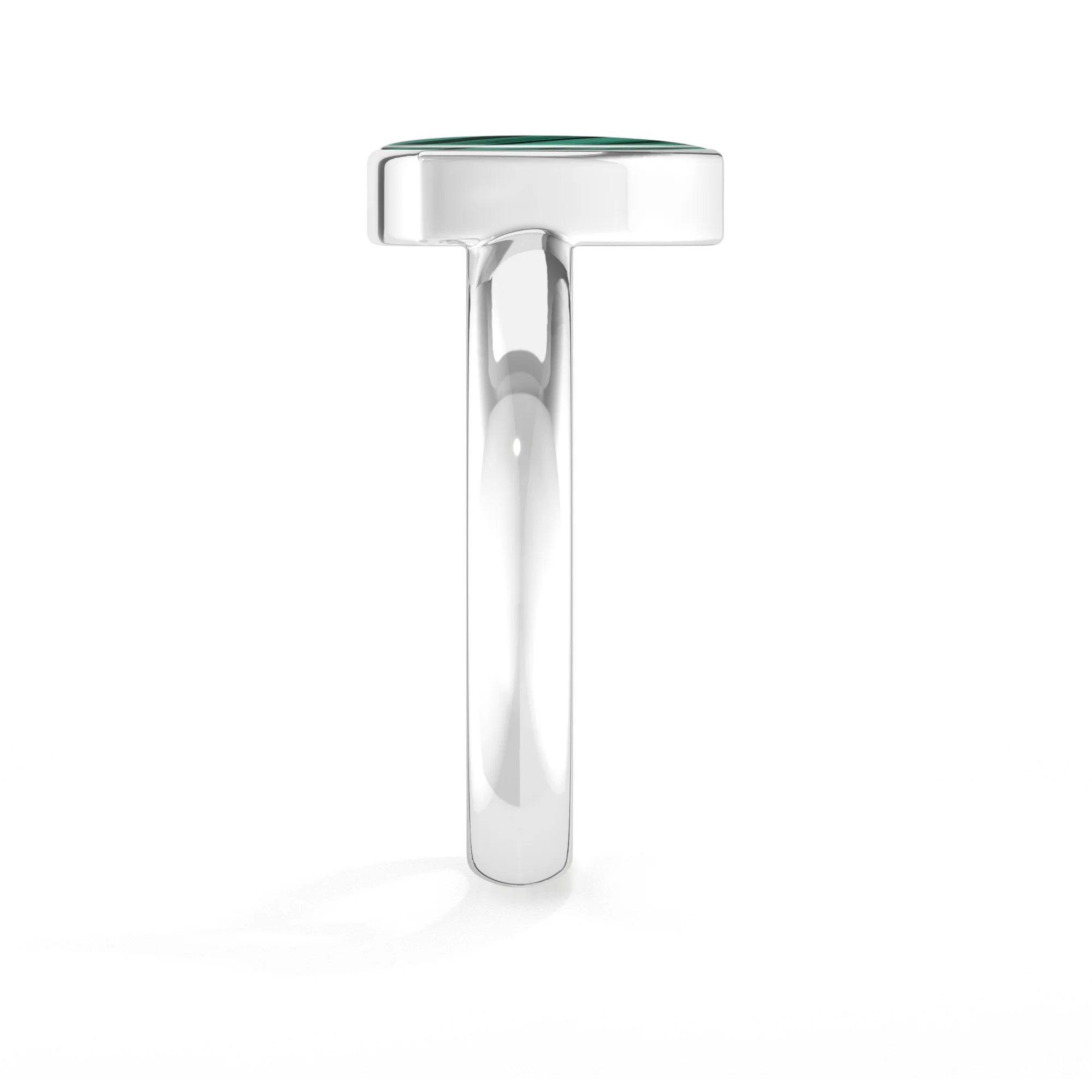 malachite bezel-set ring