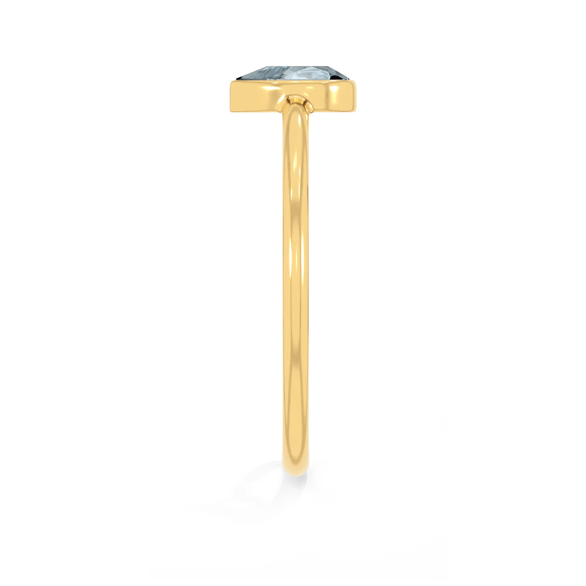 aquamarine stackable bezel-set ring