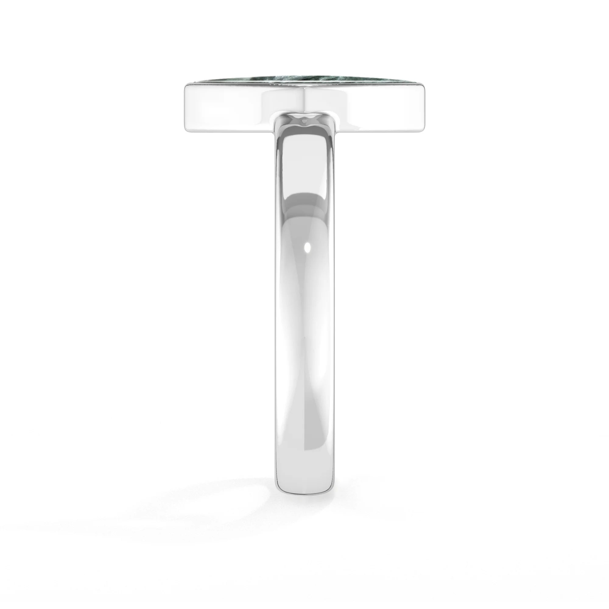 seraphinite bezel-set ring