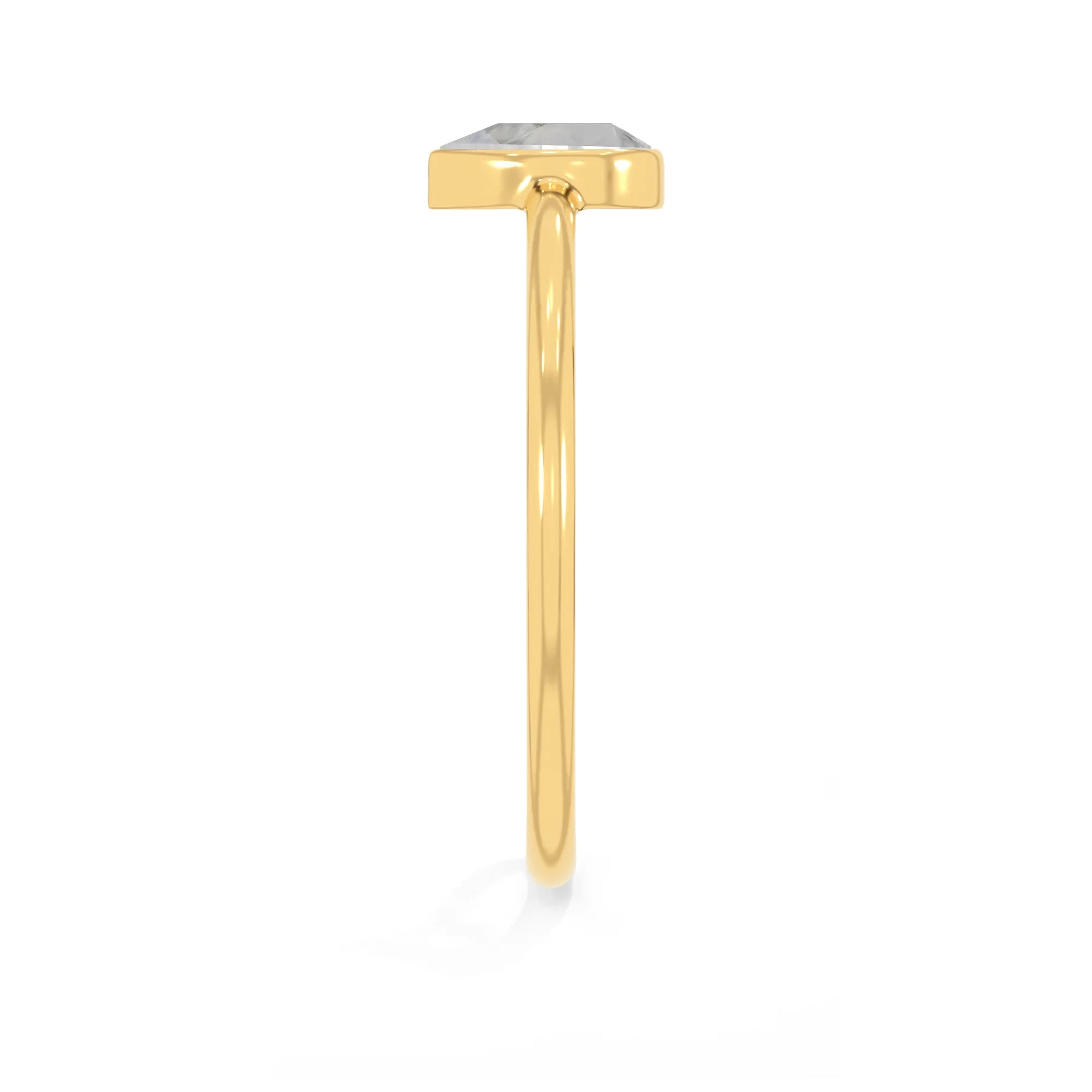 rainbow moonstone stackable bezel-set ring