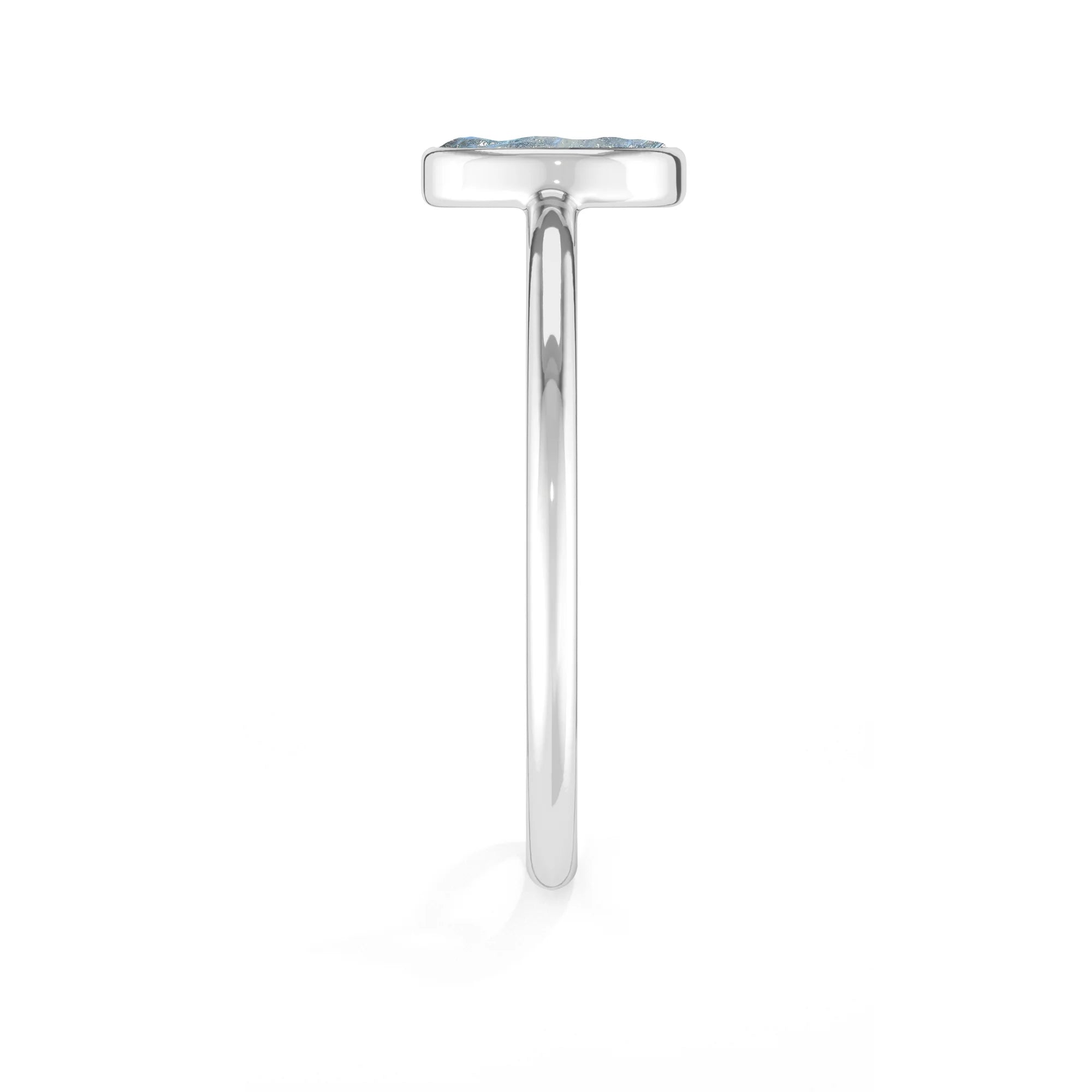 rainbow moonstone stackable bezel-set ring