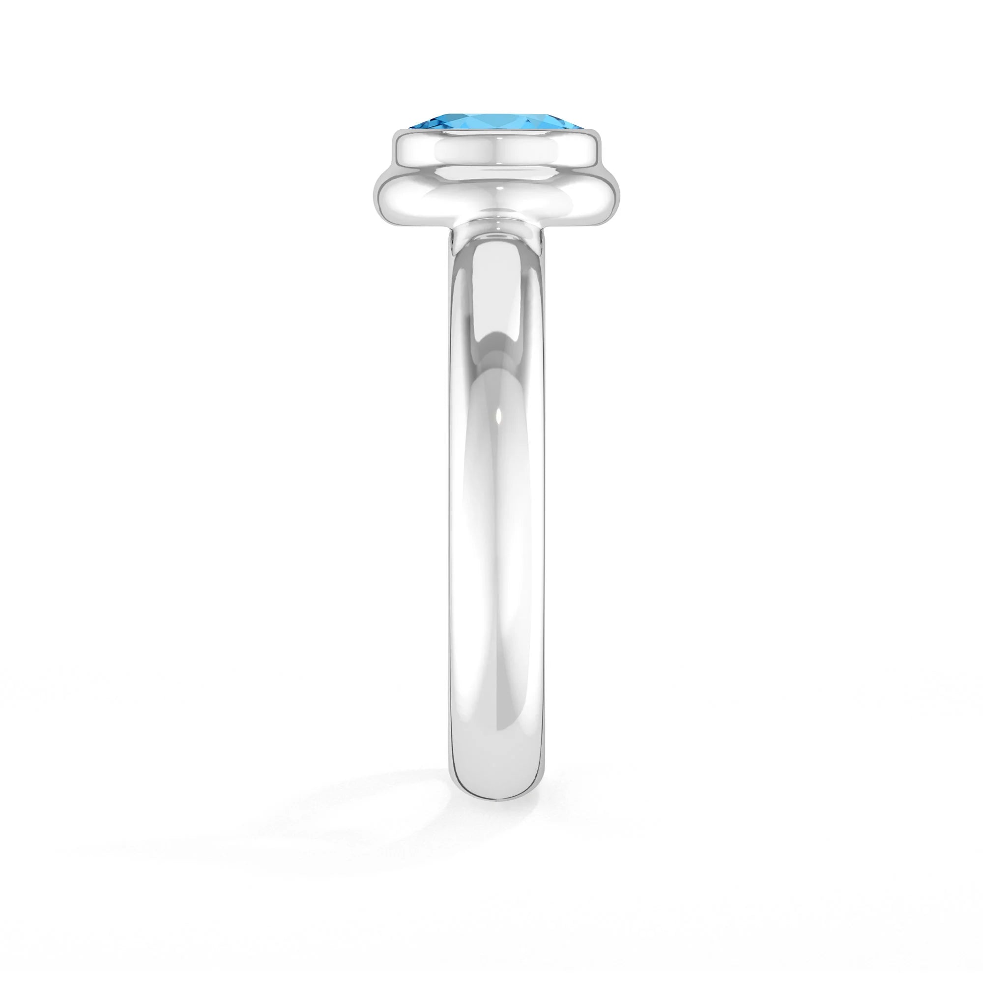 swiss blue topaz bezel-set ring