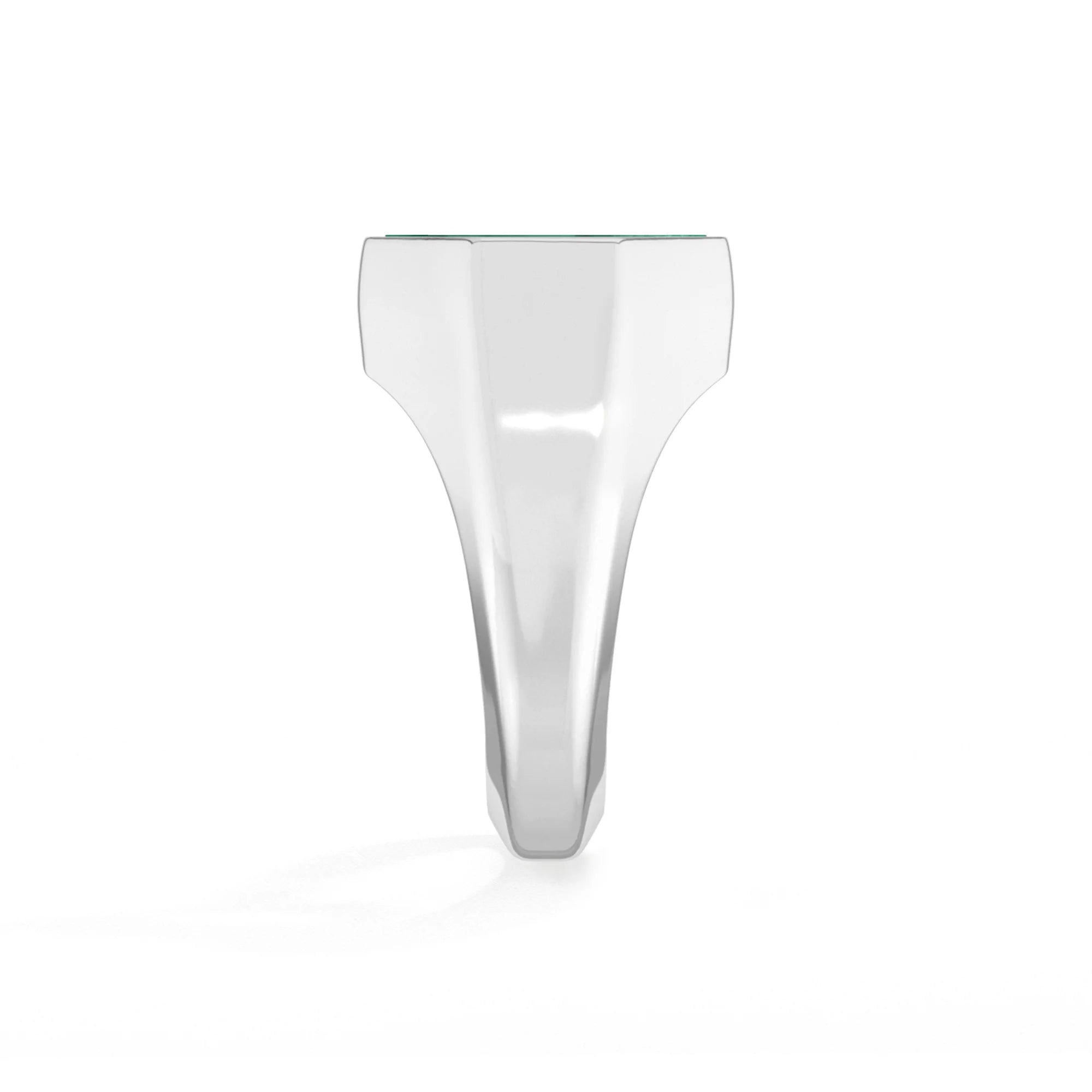 malachite men bezel-set ring