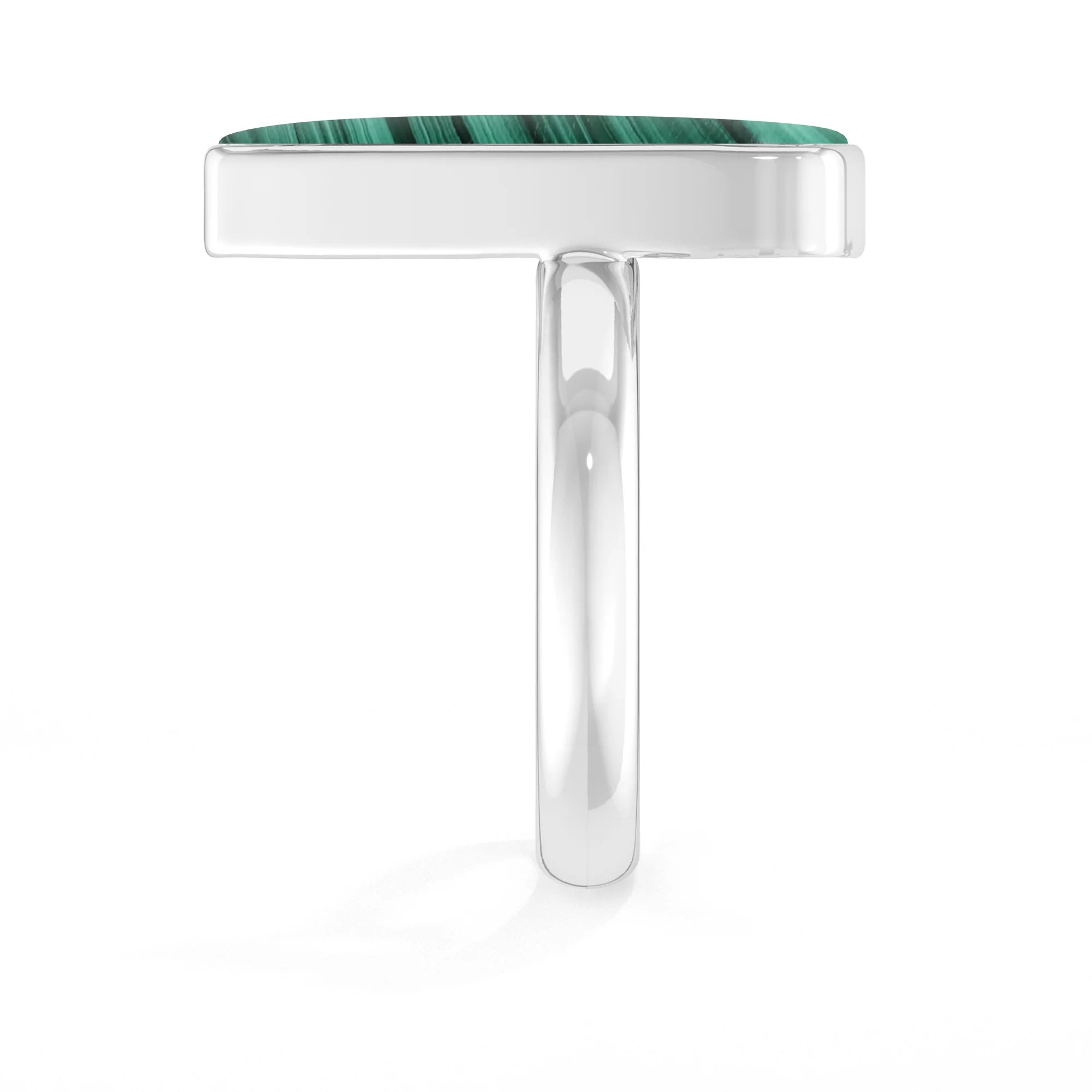 malachite bezel-set ring