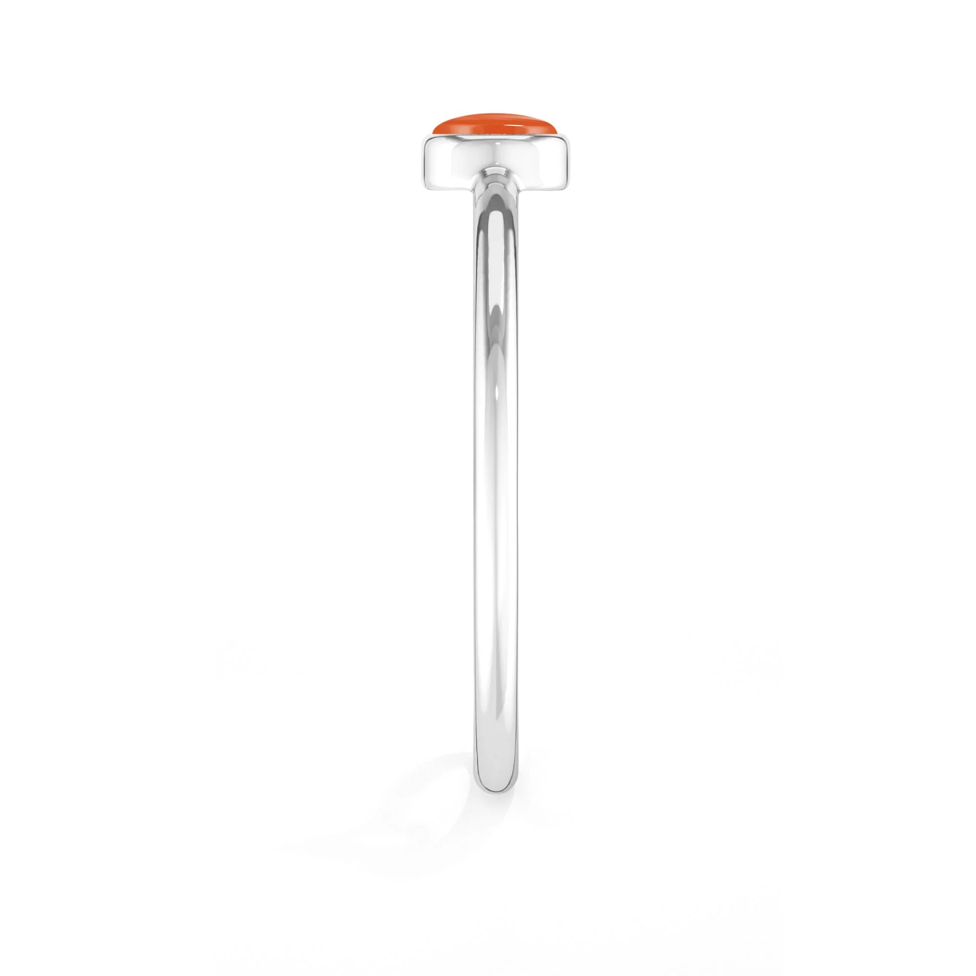 carnelian bezel-set ring