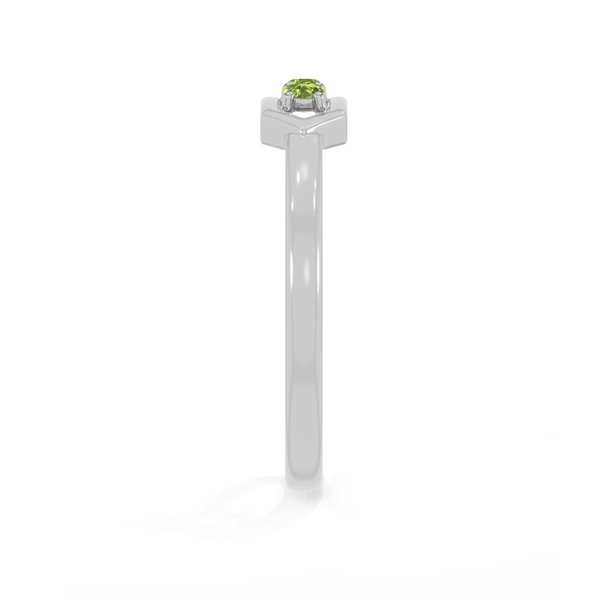 peridot stackable prong-set ring