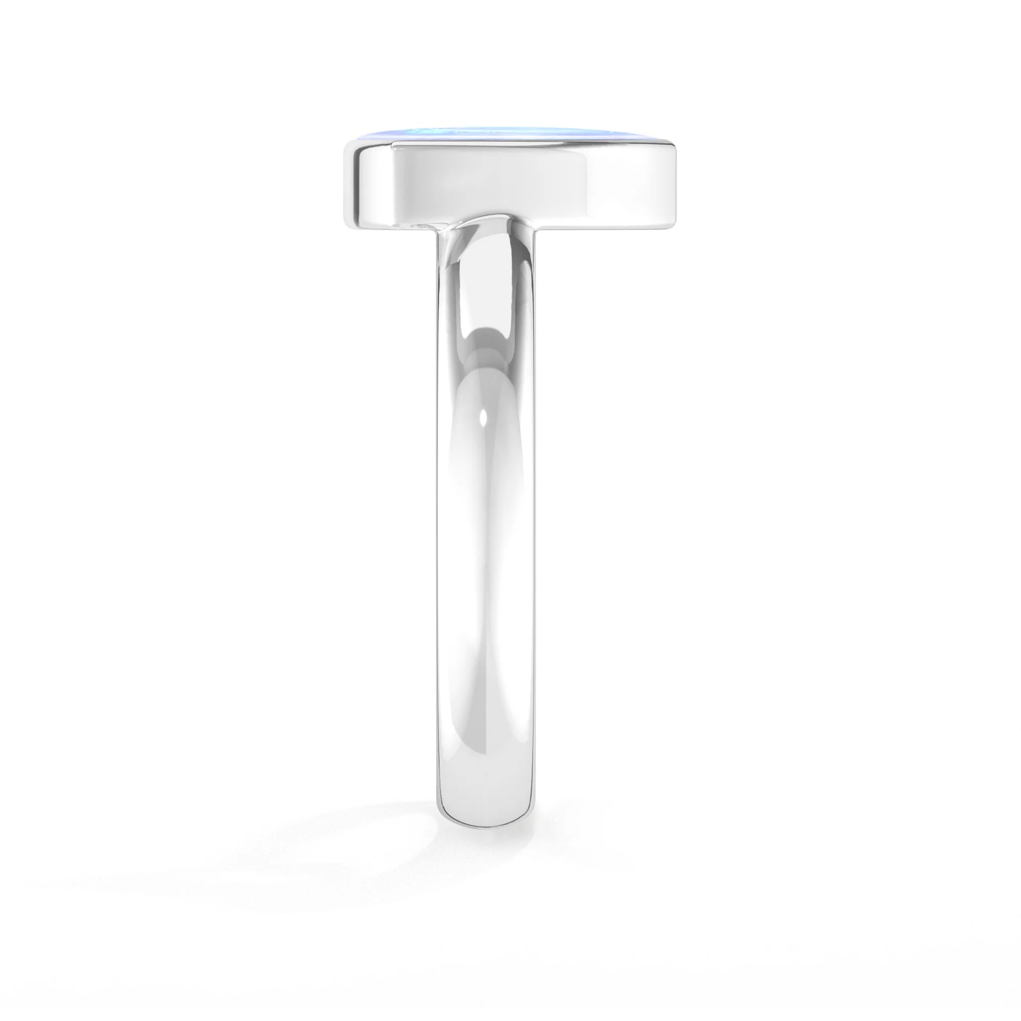 purple-moonstone bezel-set ring