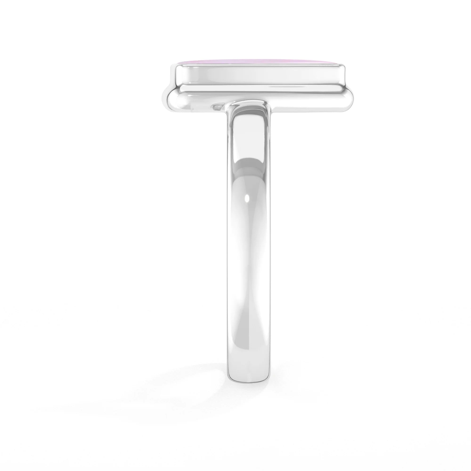 pink-moonstone bezel-set ring