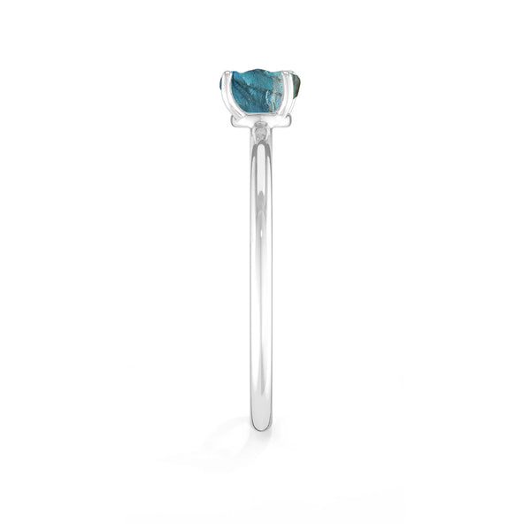 labradorite stackable prong-set ring