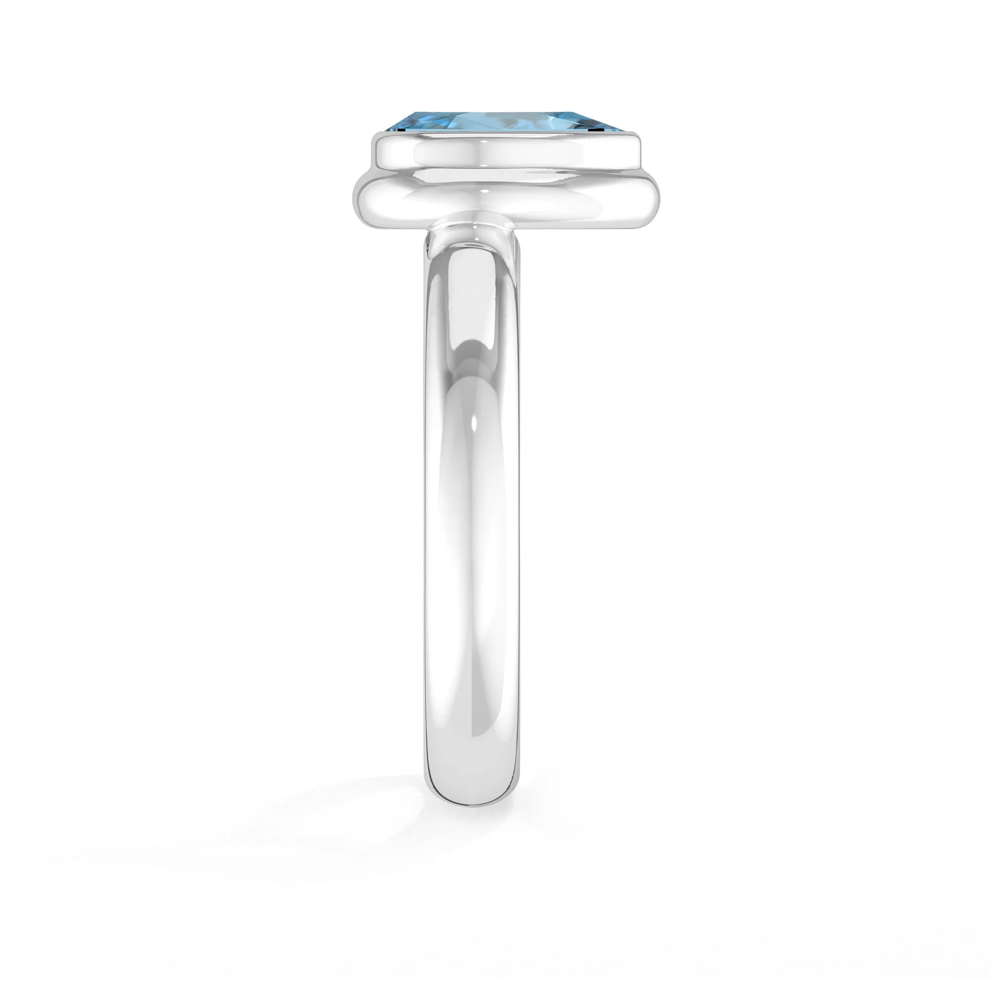 swiss blue topaz bezel-set ring