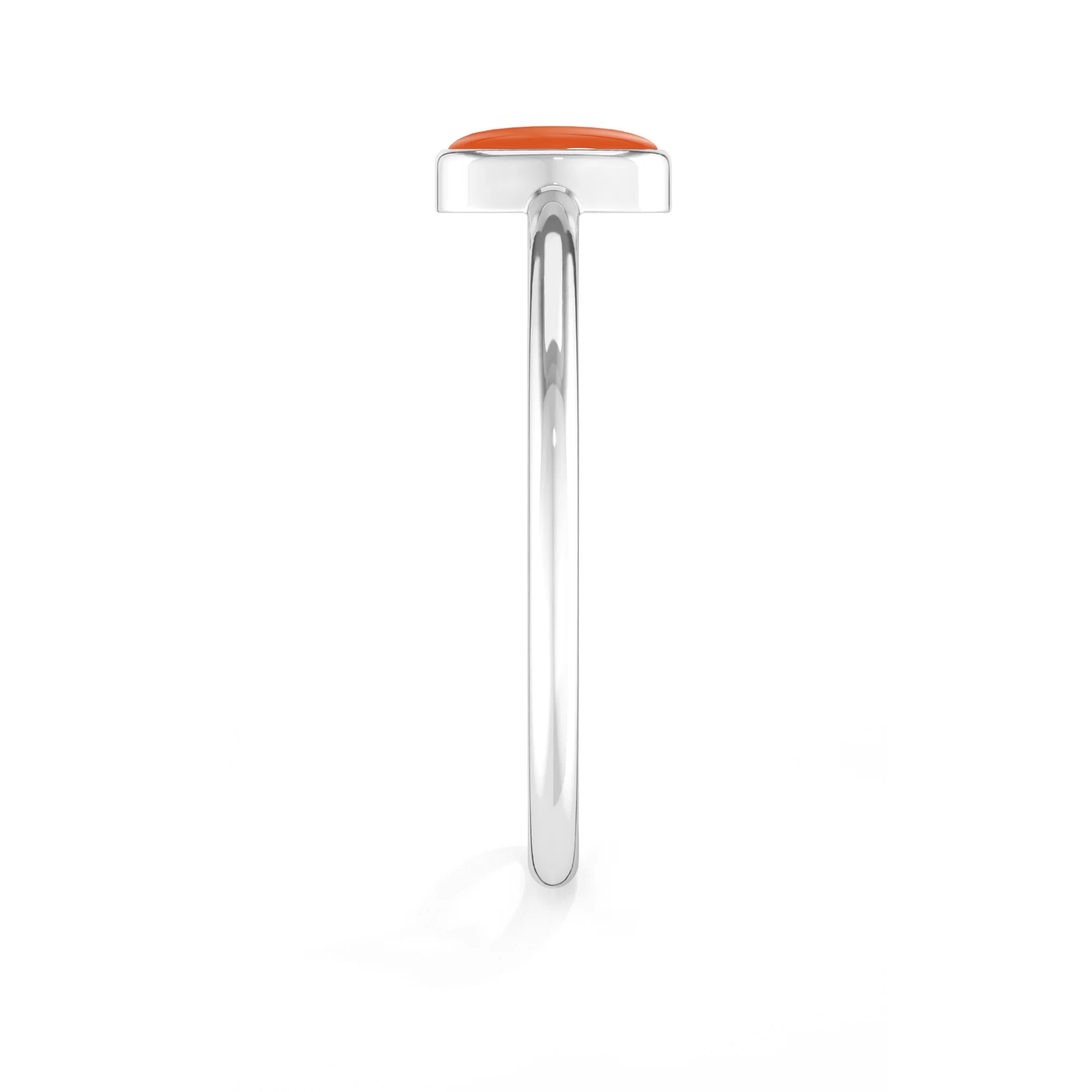 carnelian bezel-set ring