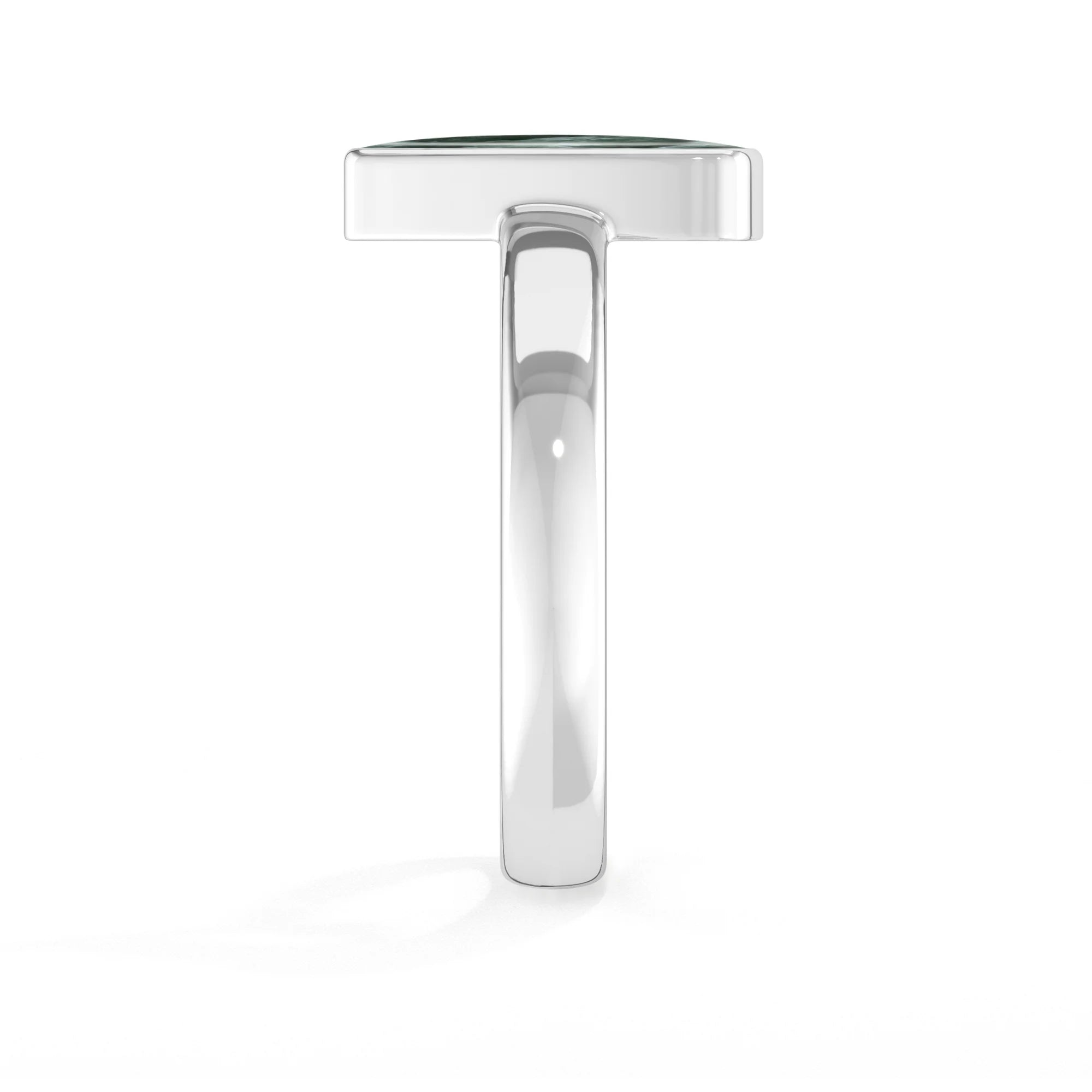 seraphinite bezel-set ring