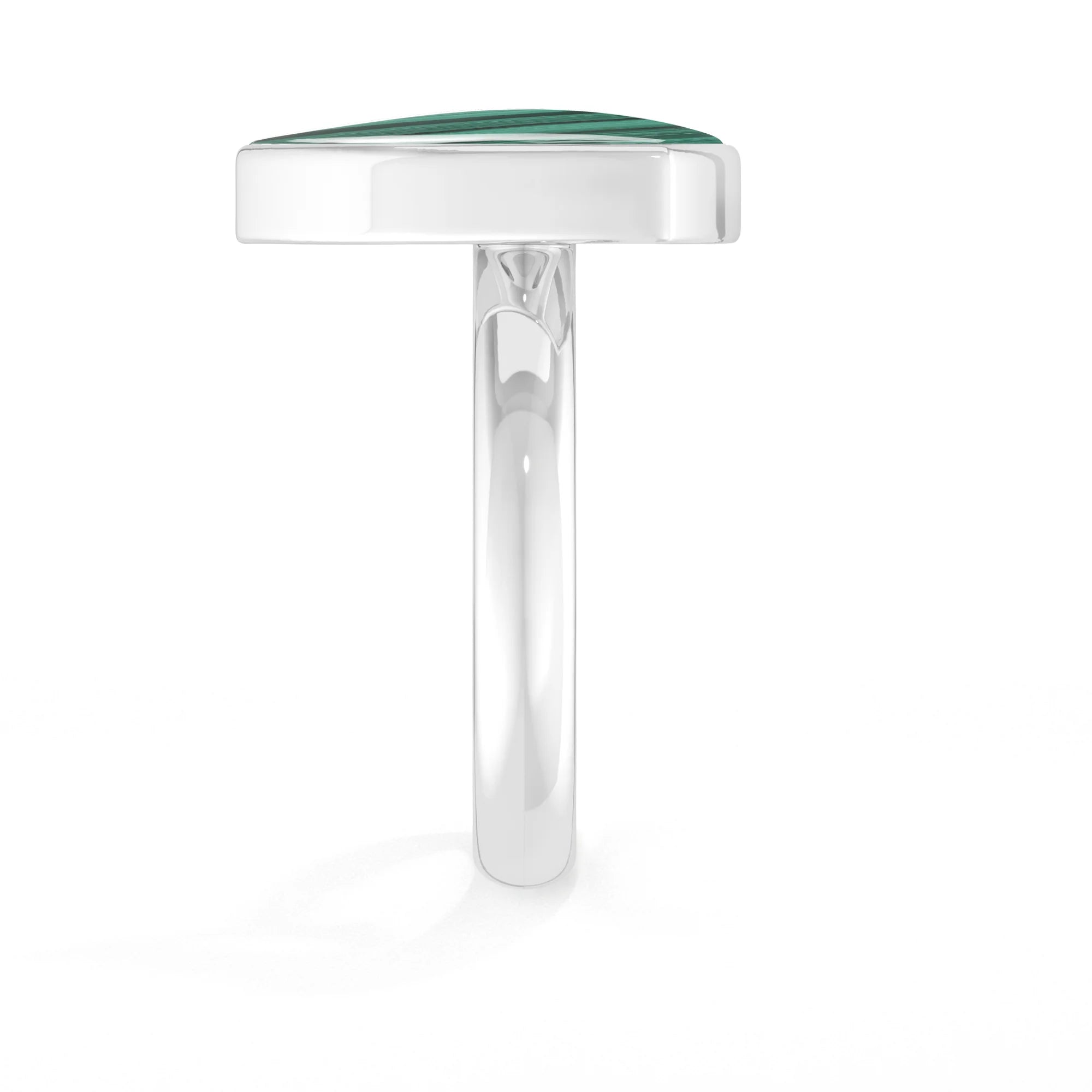 malachite bezel-set ring