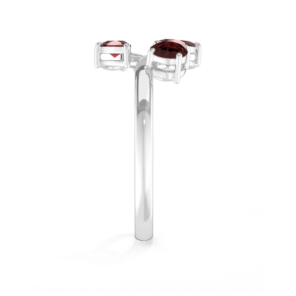 garnet prong-set ring
