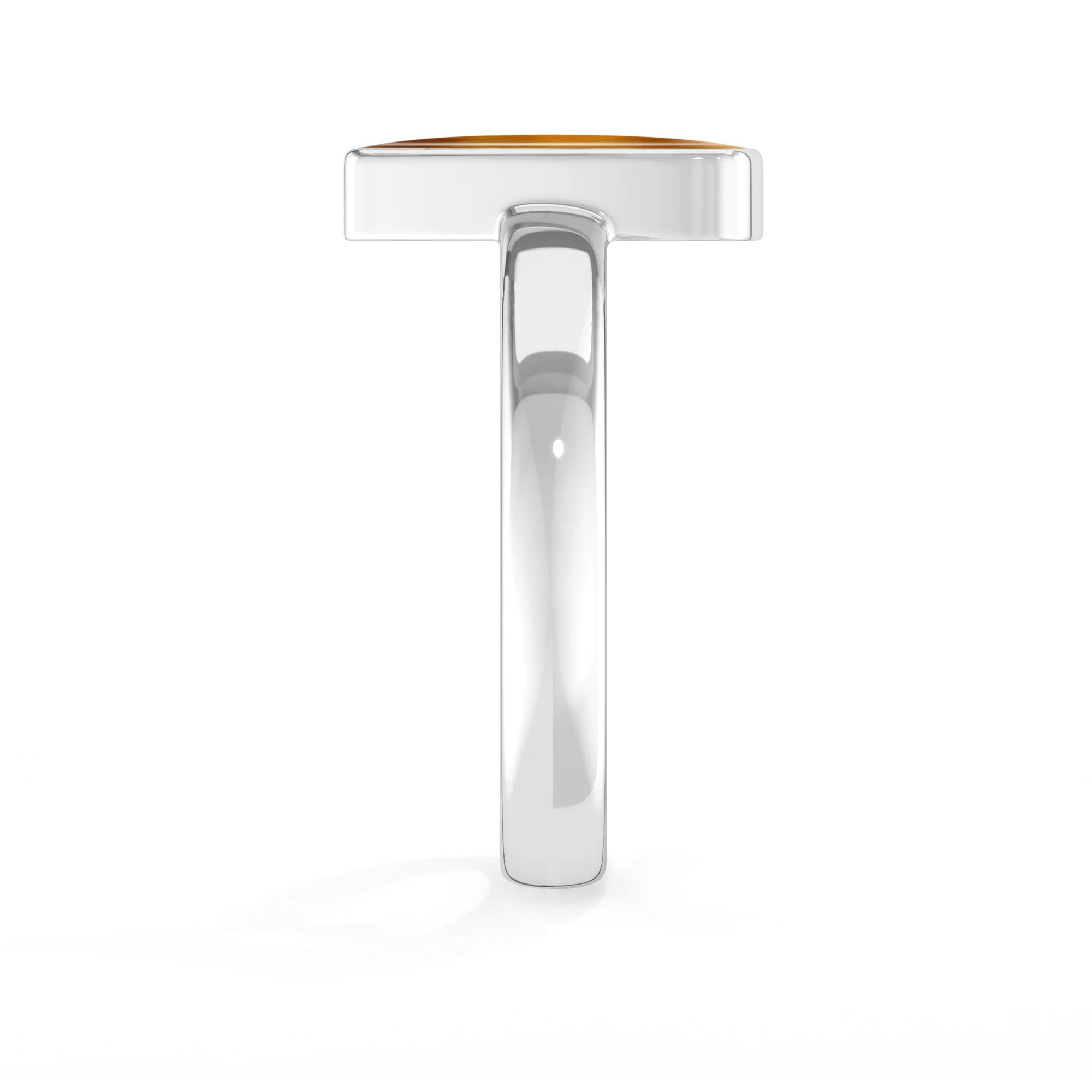 tiger-eye bezel-set ring