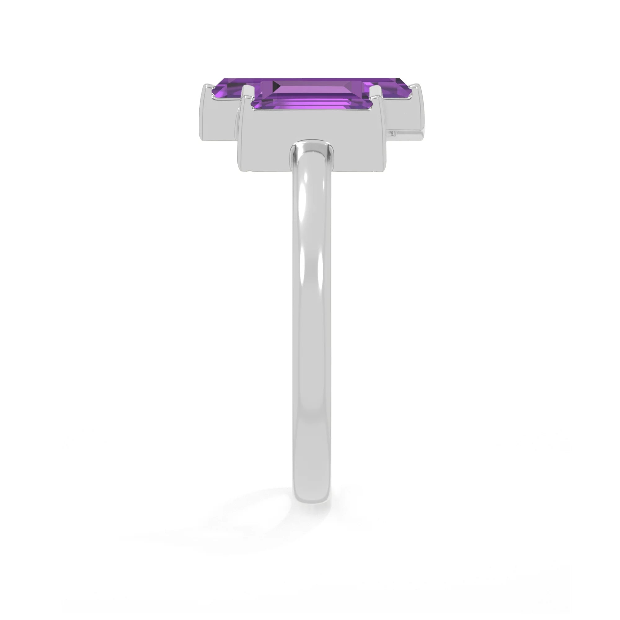 natural amethyst ring for women in sterling silver