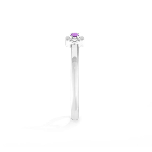 amethyst prong-set ring