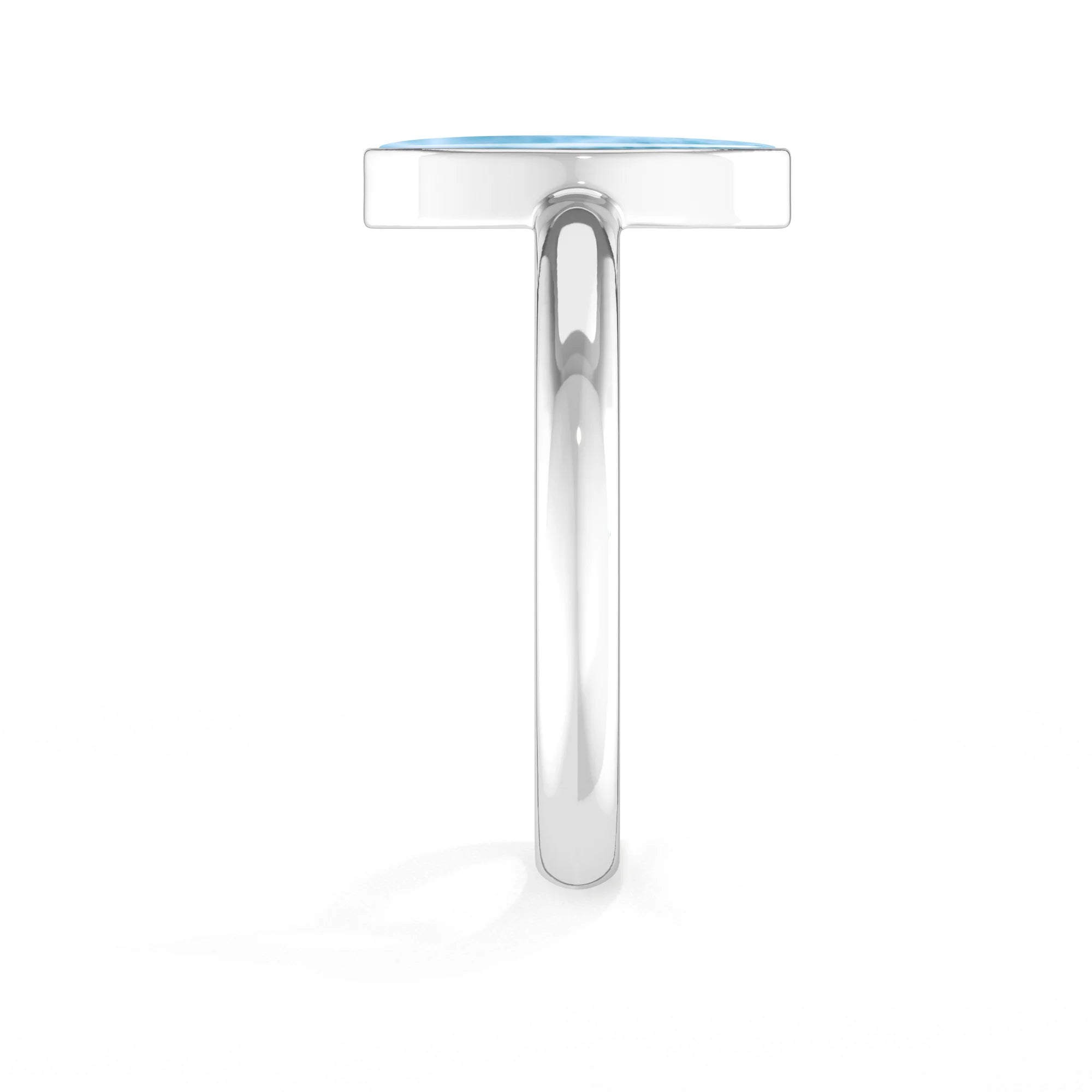 larimar bezel-set ring