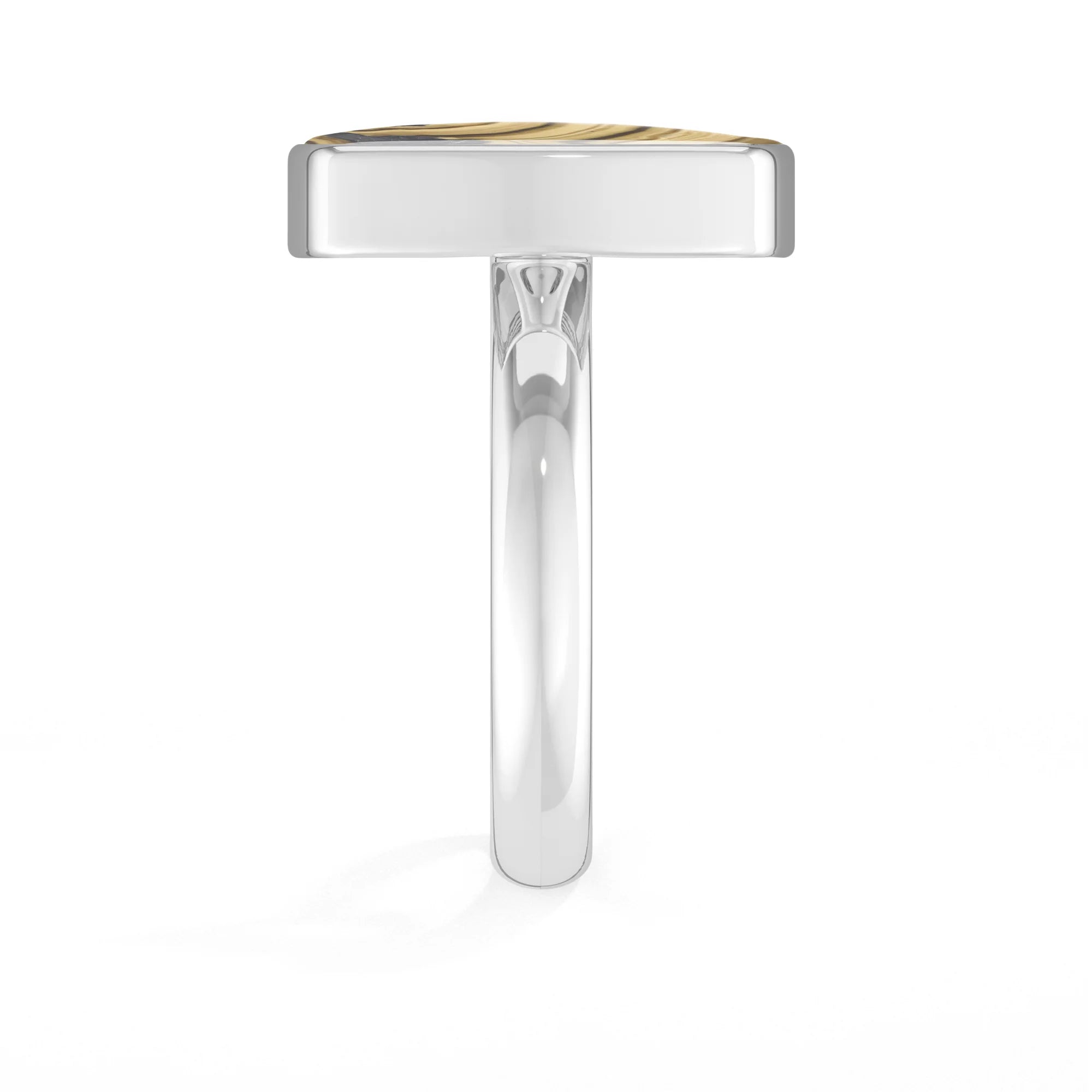 schalenblende bezel-set ring