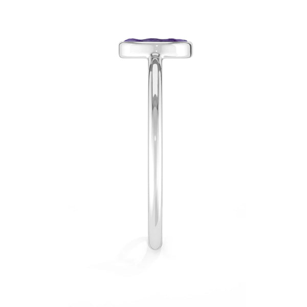 charoite stackable bezel-set ring