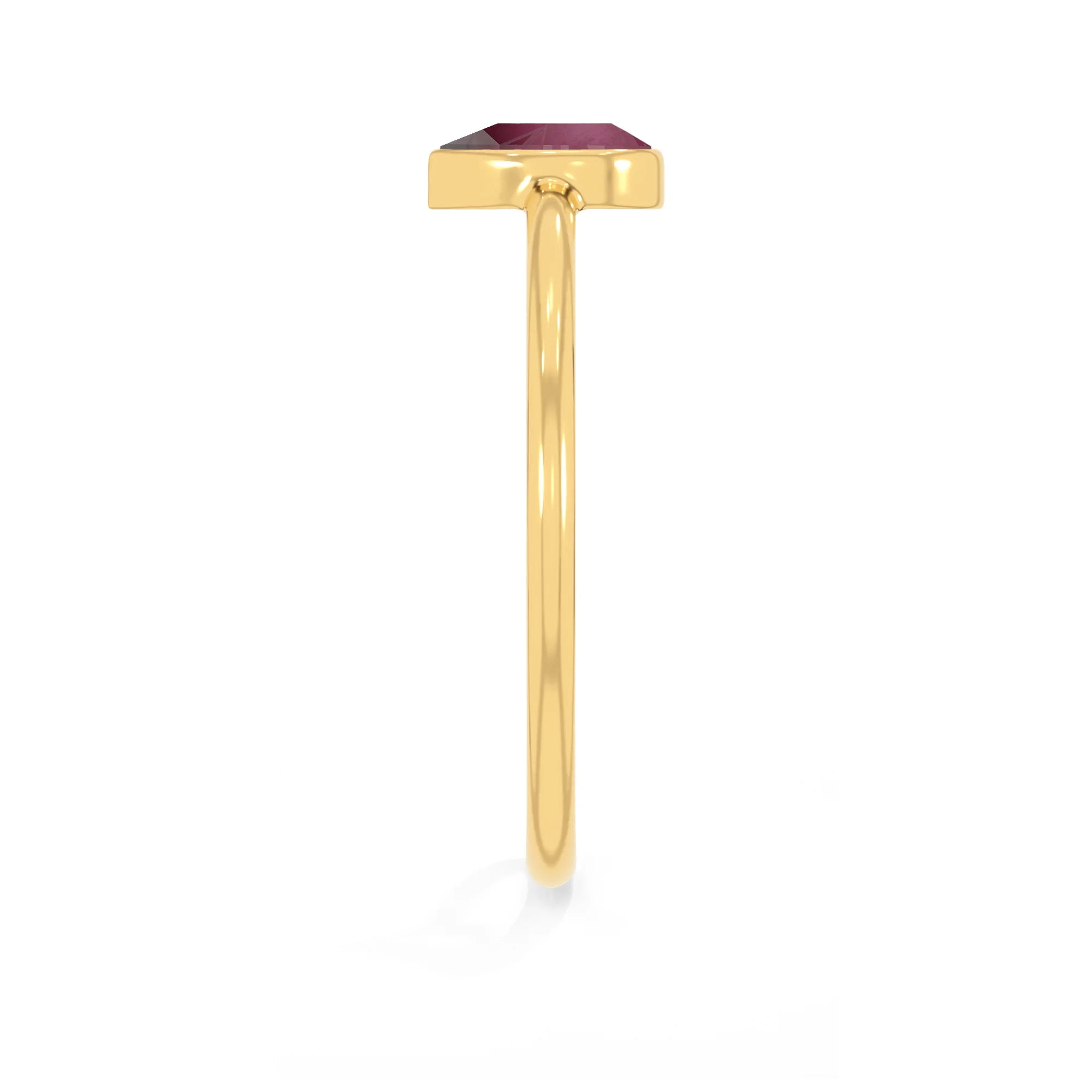 ruby stackable bezel-set ring