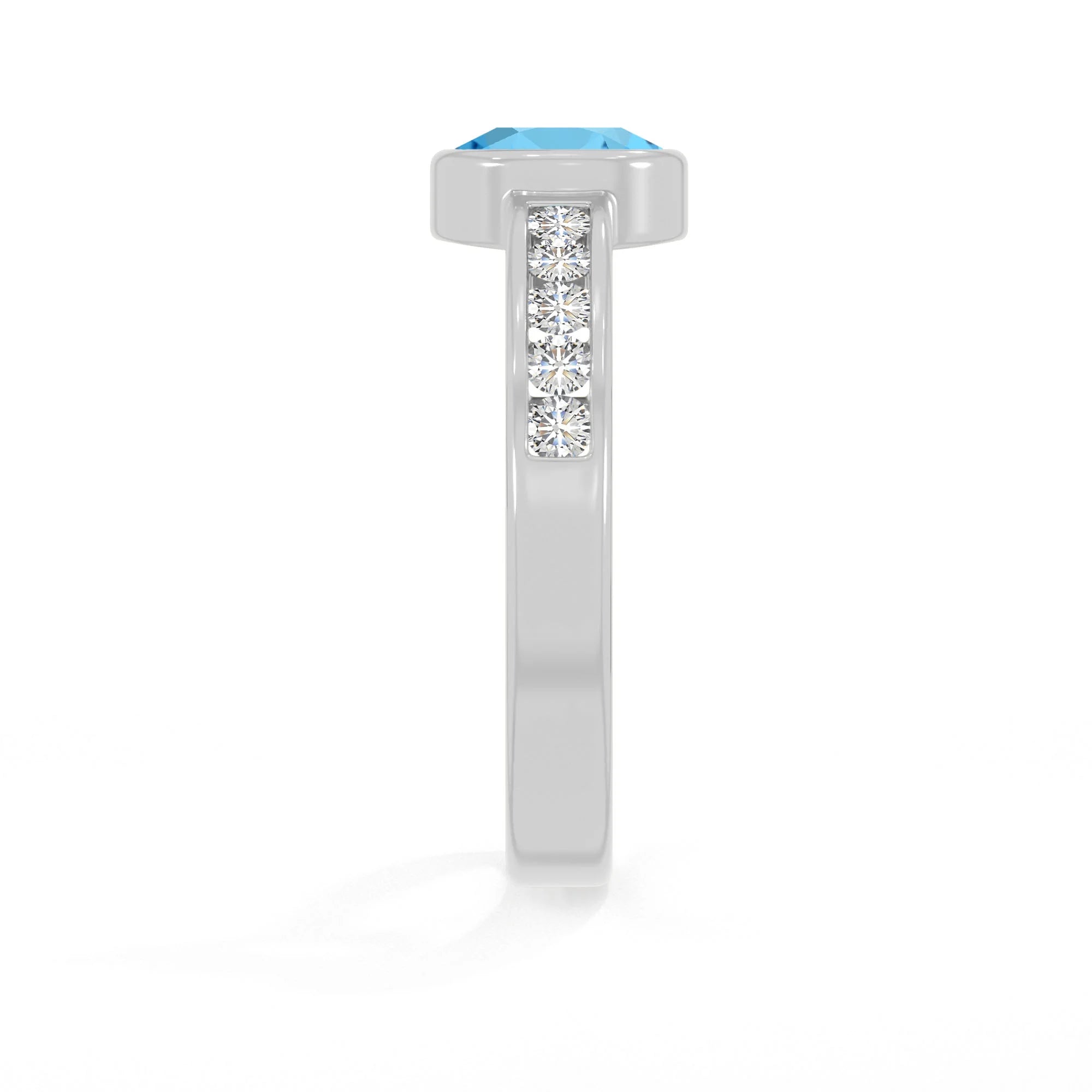 swiss blue topaz bezel-set ring