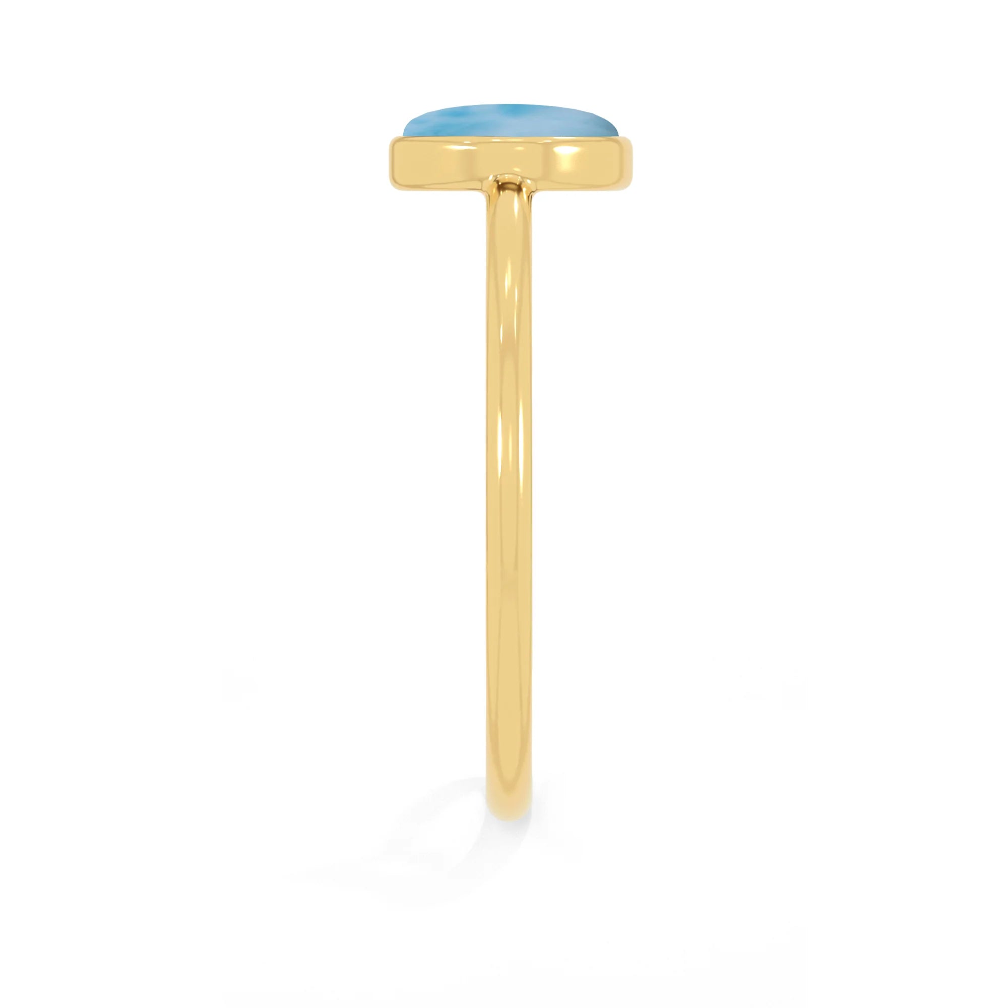 larimar stackable bezel-set ring