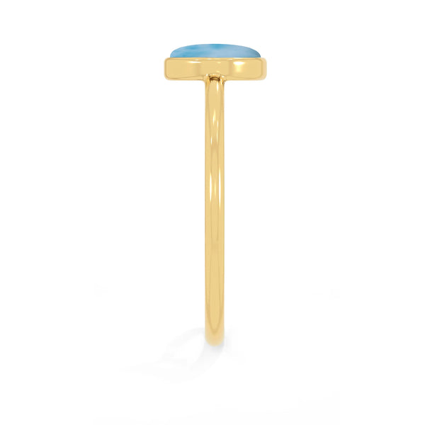 larimar stackable bezel-set ring