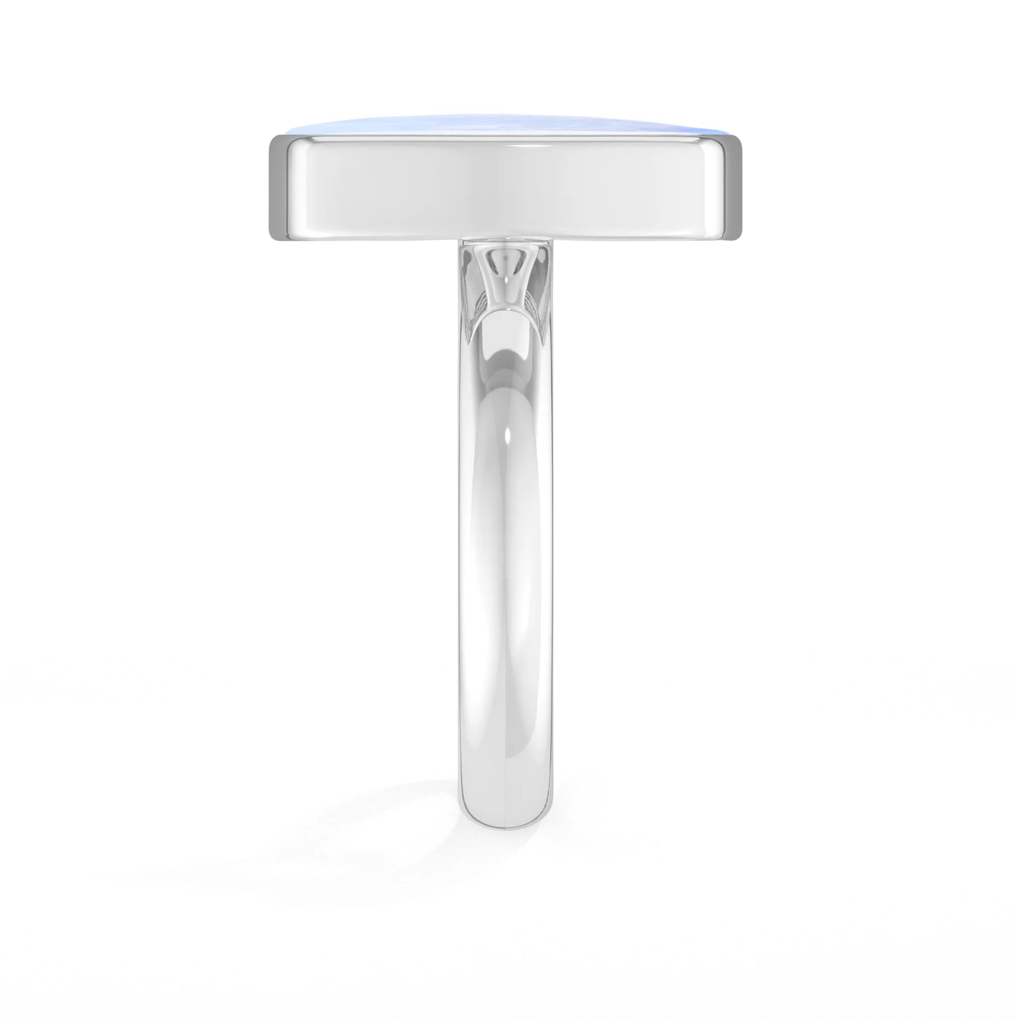 purple-moonstone bezel-set ring