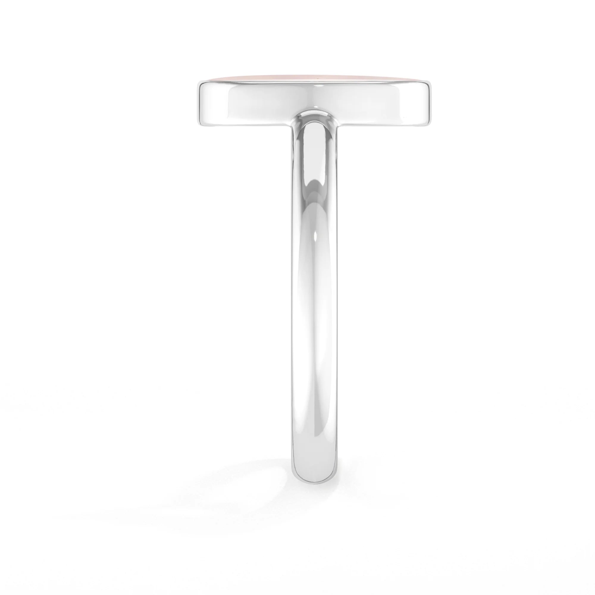 rose quartz bezel-set ring