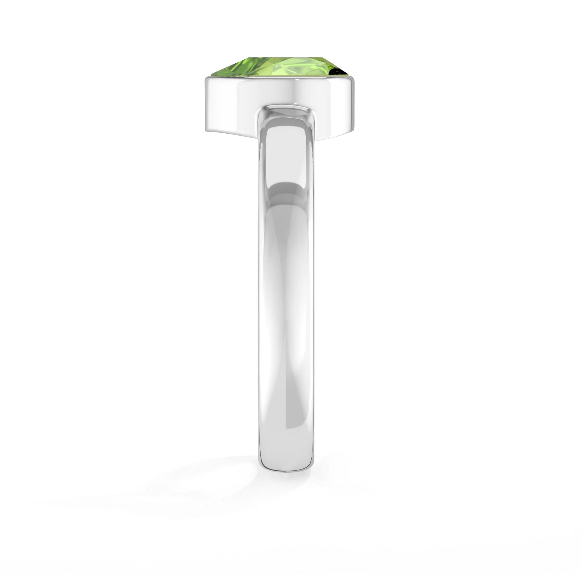 peridot bezel-set ring