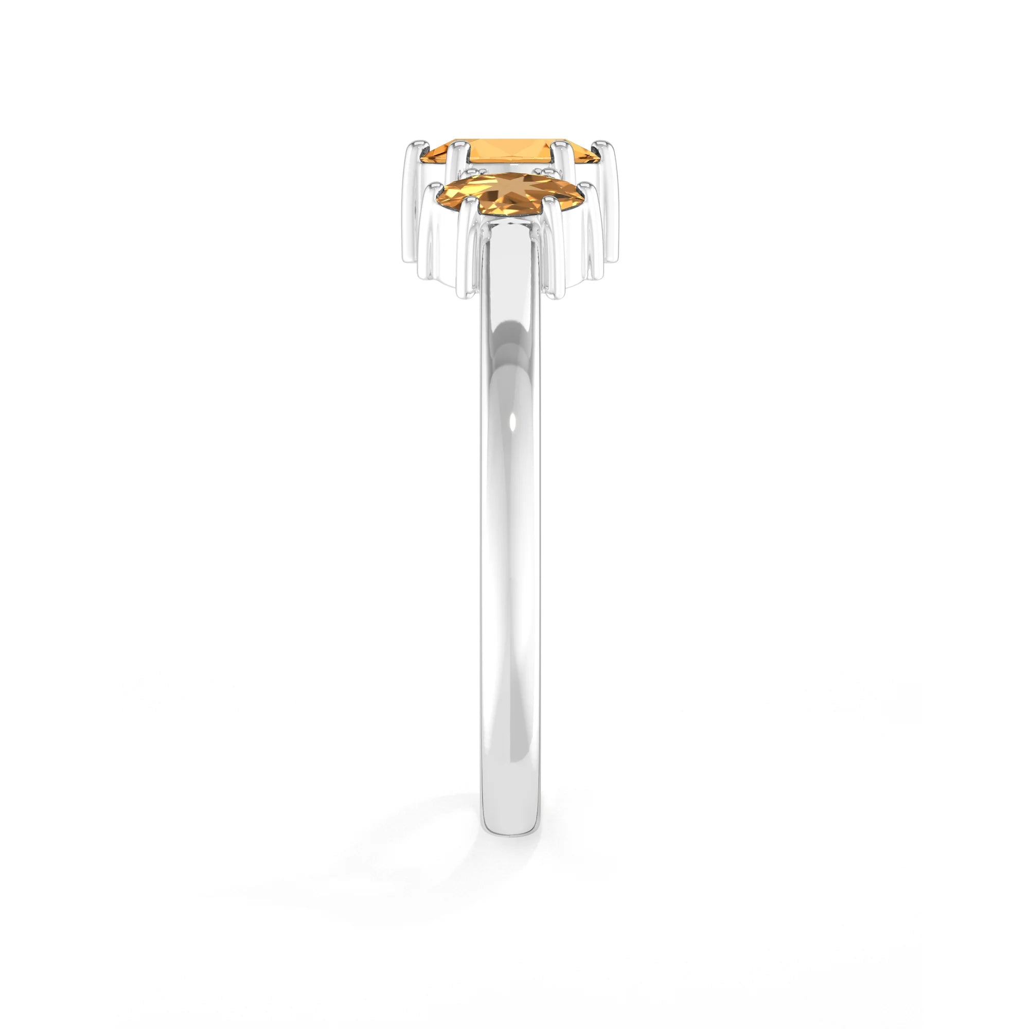 citrine prong-set ring