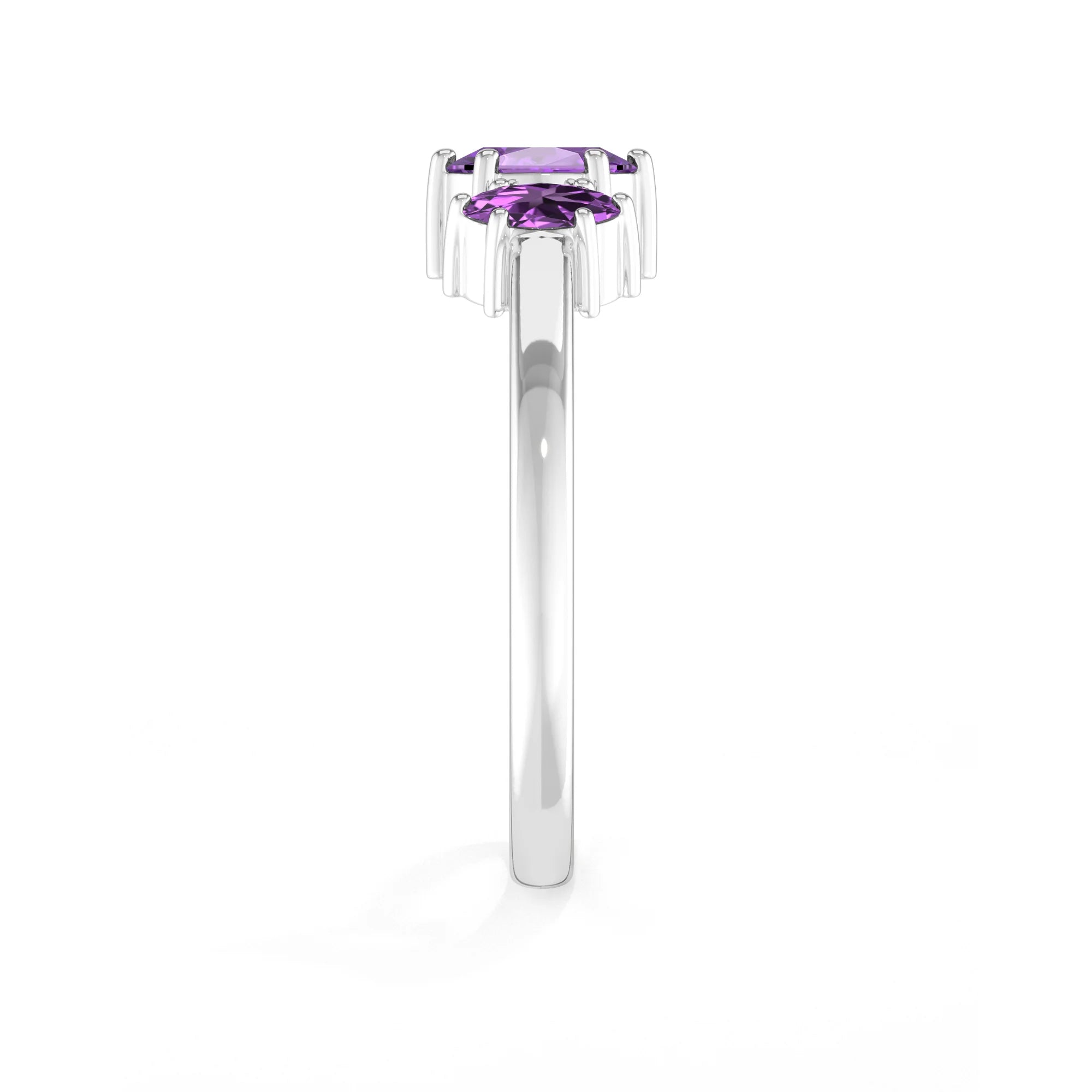 amethyst prong-set ring