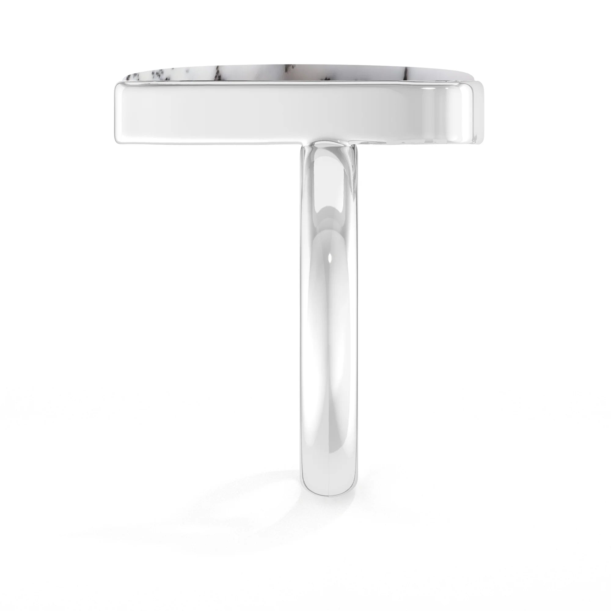 dendritic-opal bezel-set ring