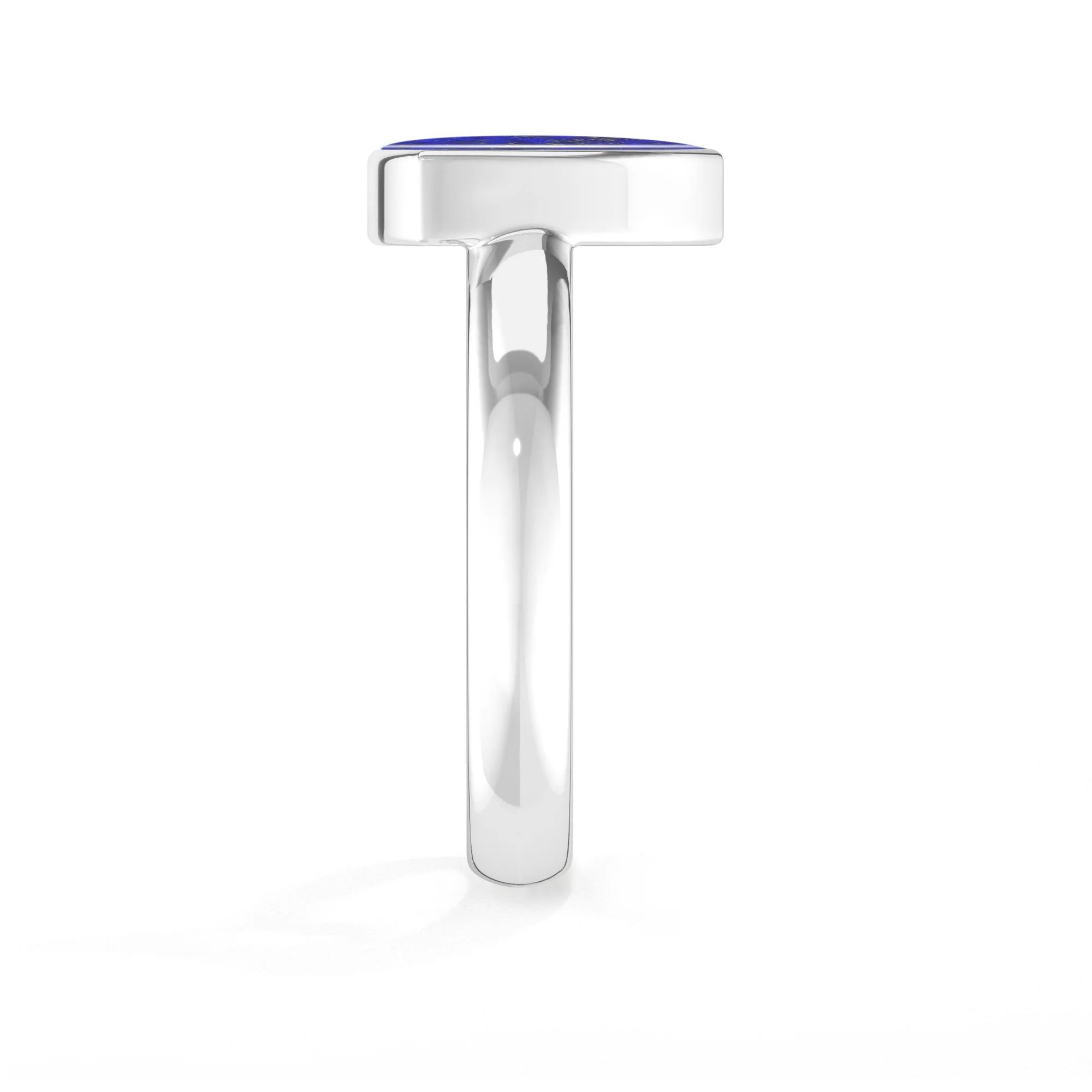 lapis-lazuli bezel-set ring