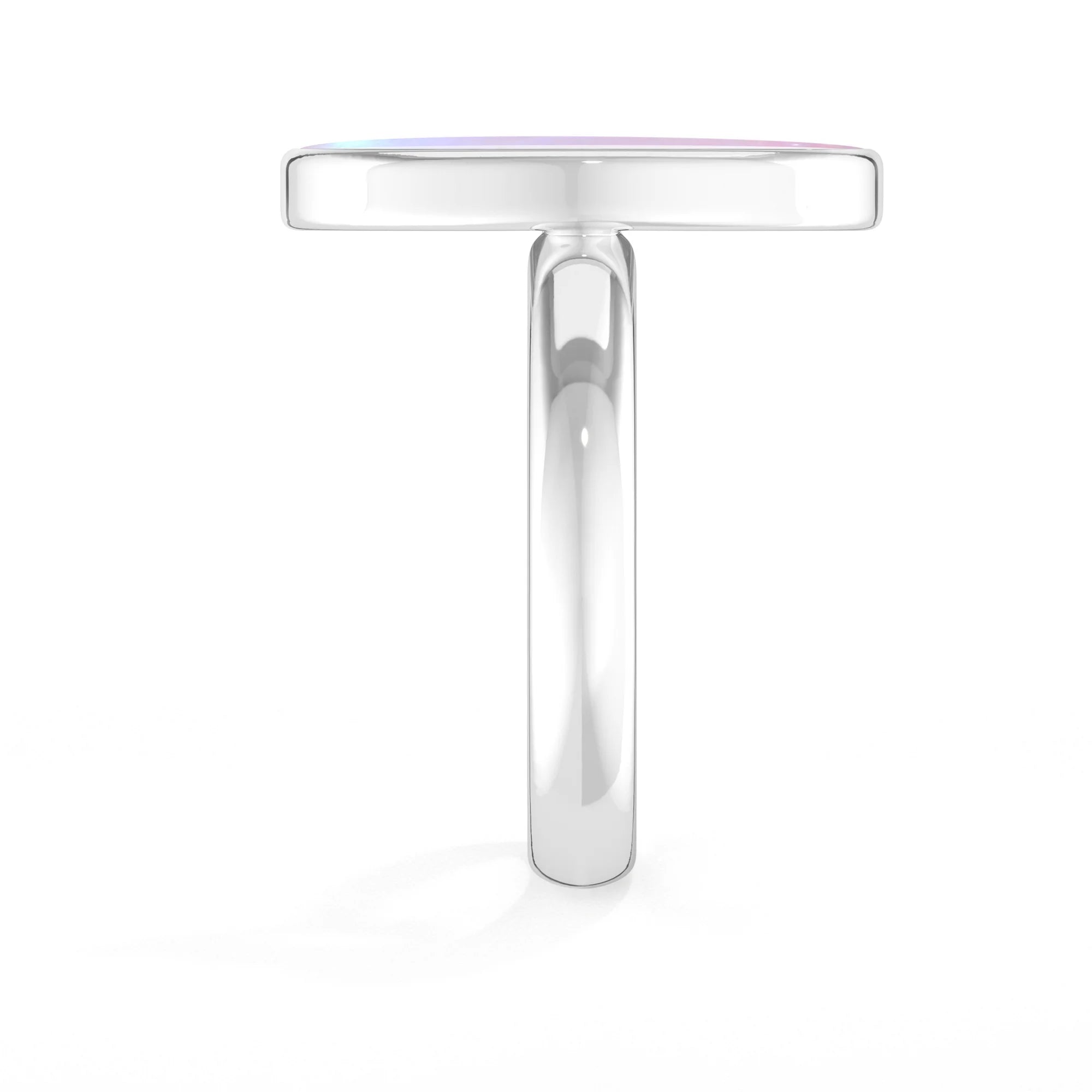 pink-moonstone bezel-set ring