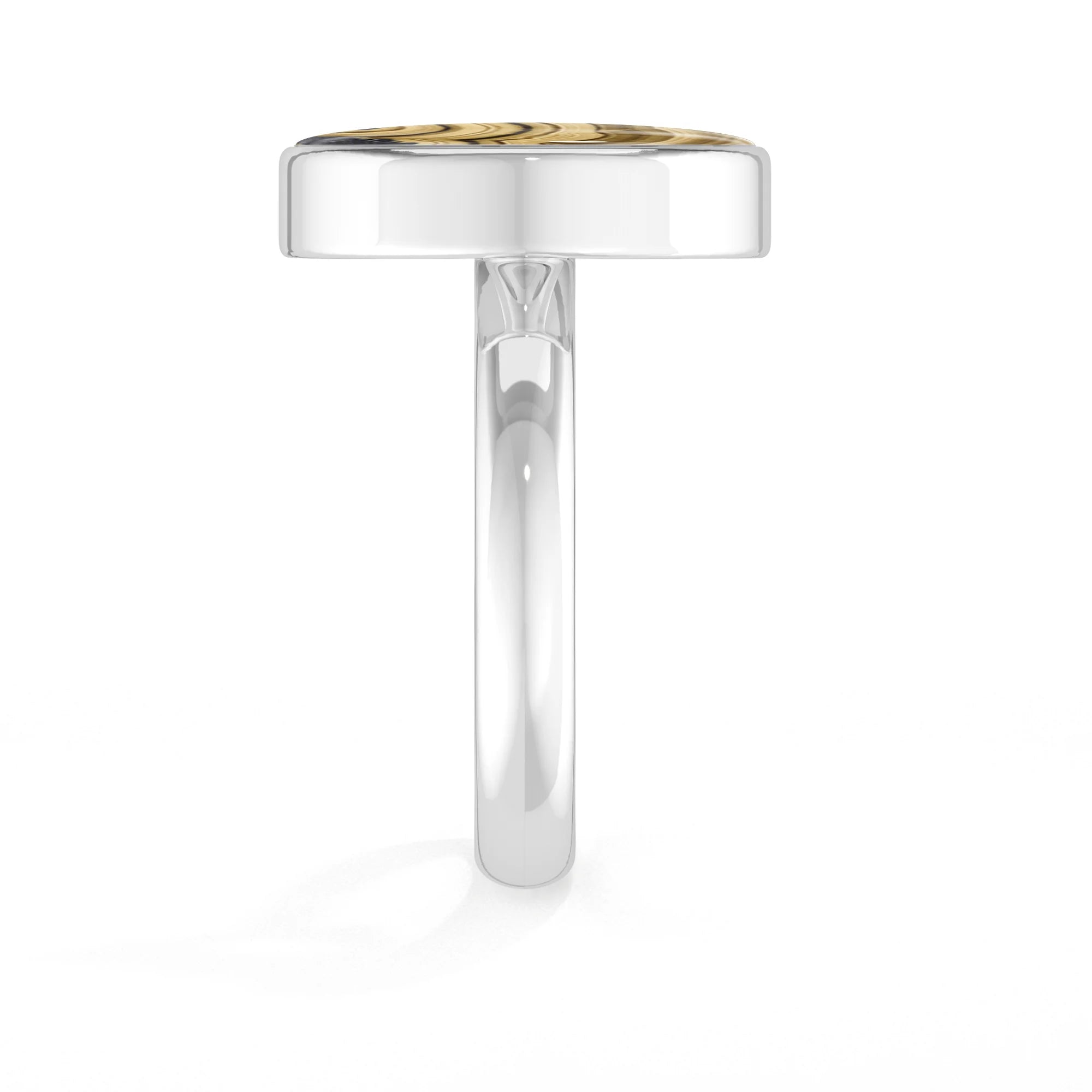 schalenblende bezel-set ring