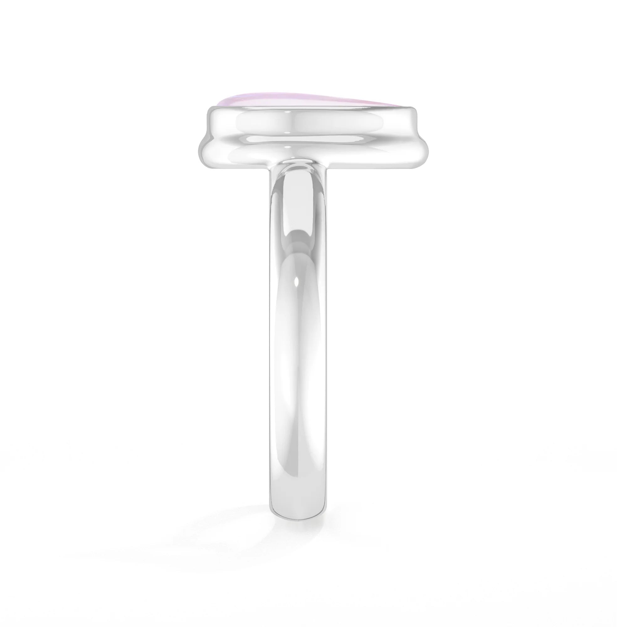 pink-moonstone bezel-set ring
