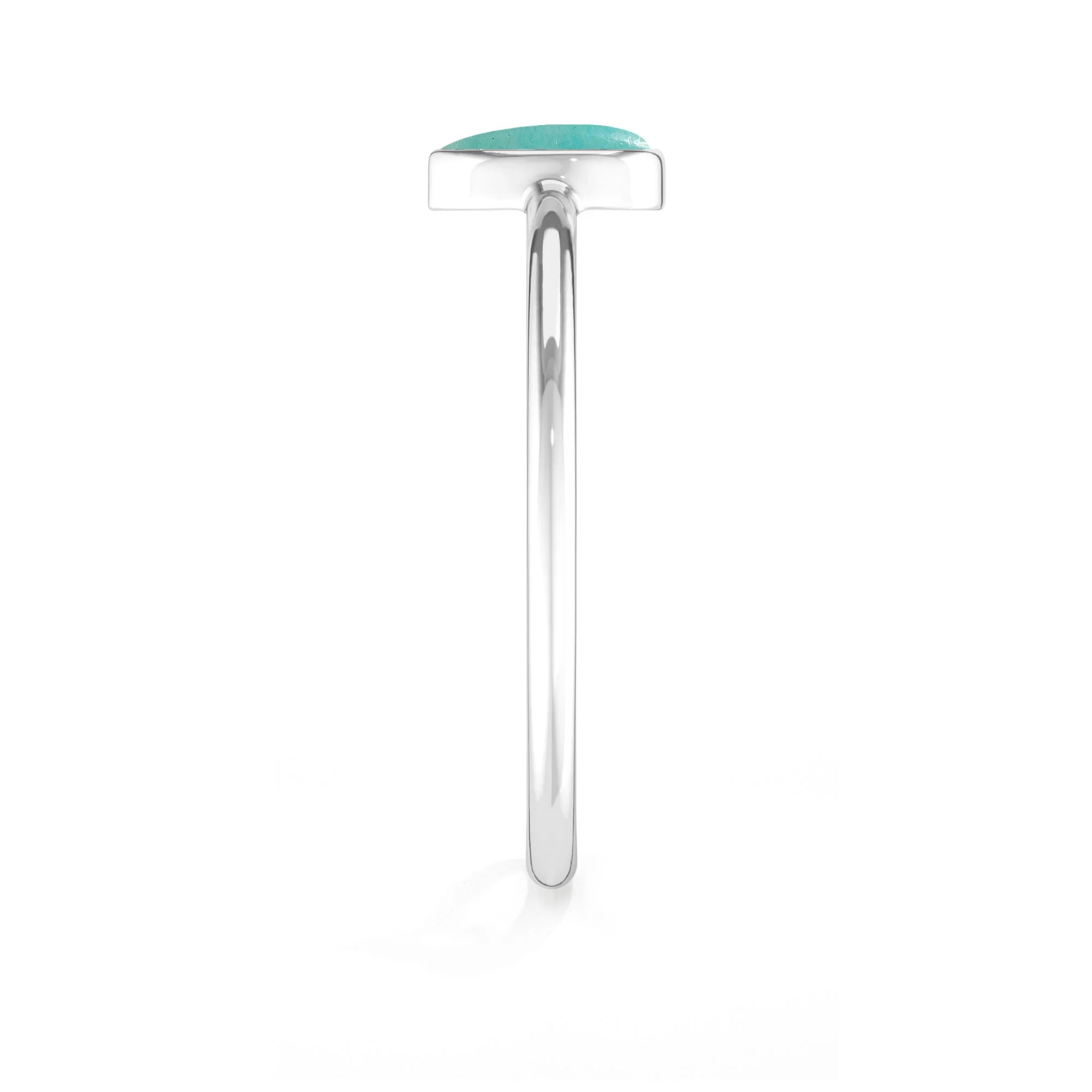 amazonite stackable bezel-set ring