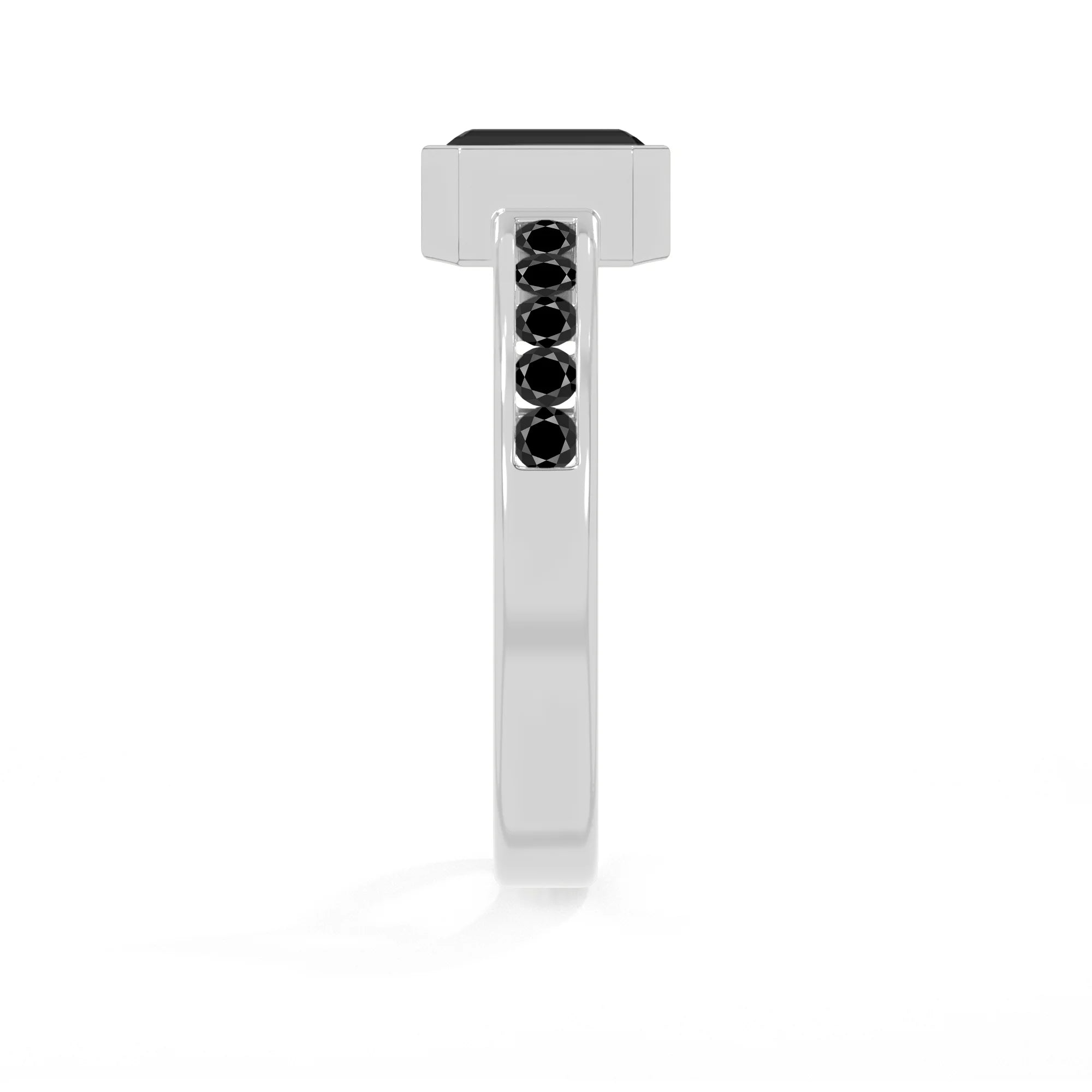 natural black tourmaline rings for women in sterling silver