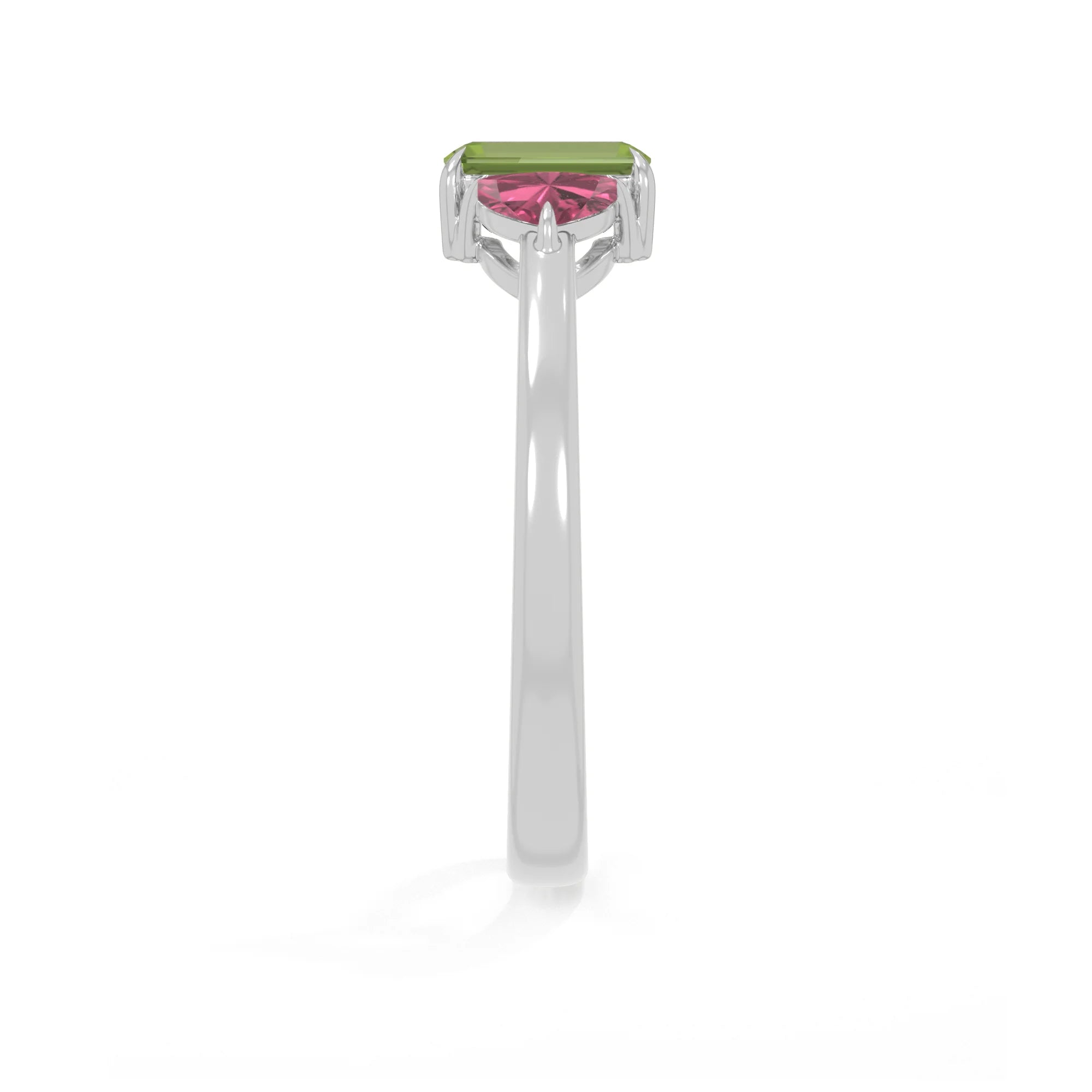 natural peridot ring for women in sterling silver