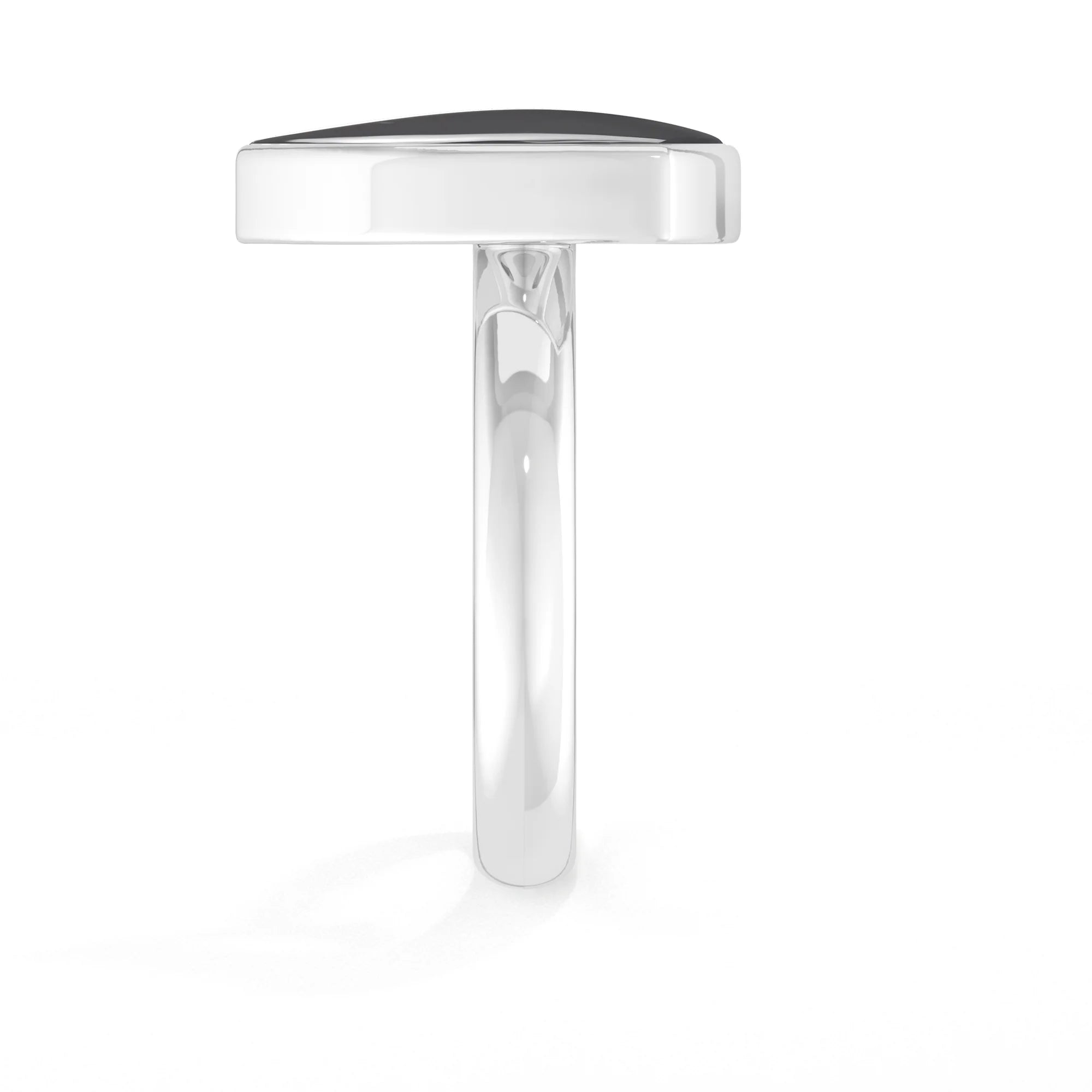 shungite bezel-set ring